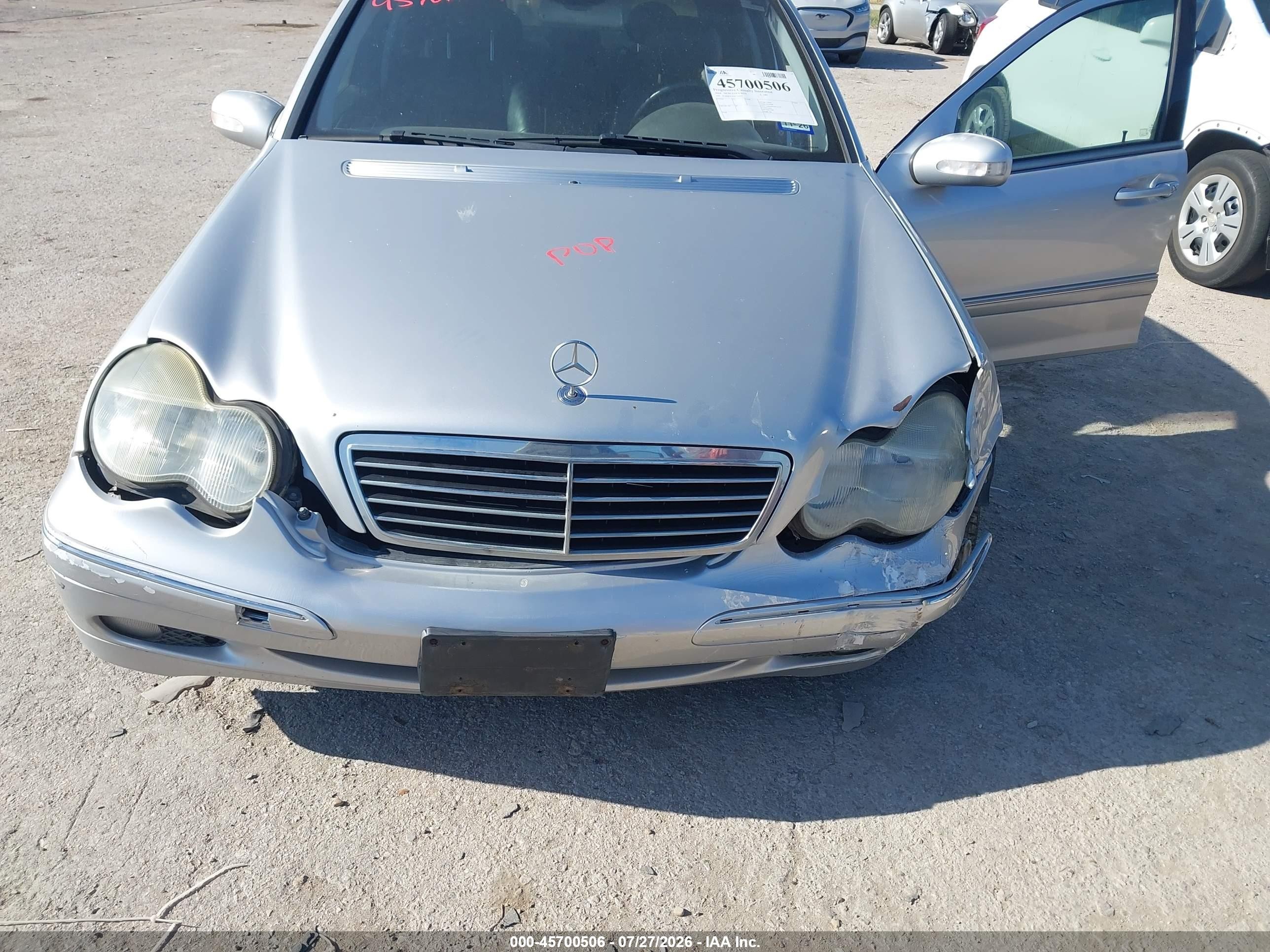 2004 Mercedes-benz C 240 4matic Silver vin: WDBRF81J04F536427