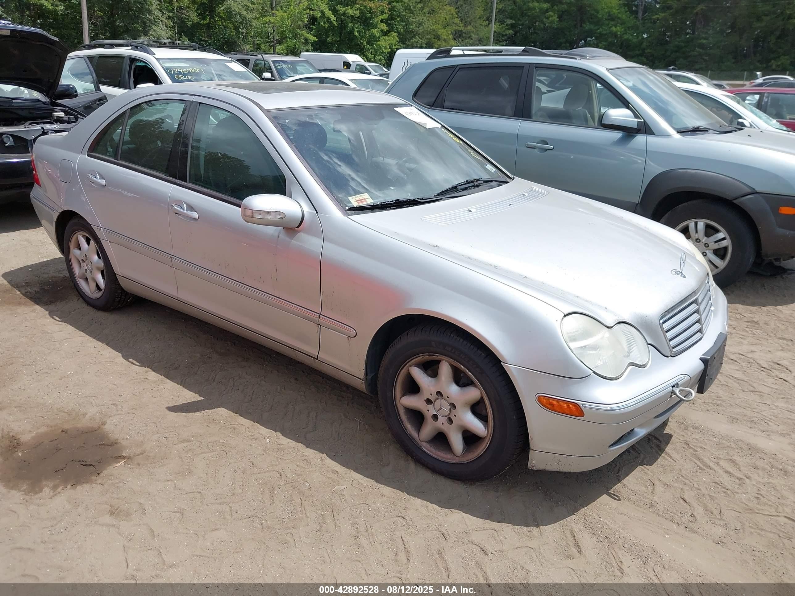 2003 Mercedes-benz C 240   Silver vin: WDBRF81J13F404291