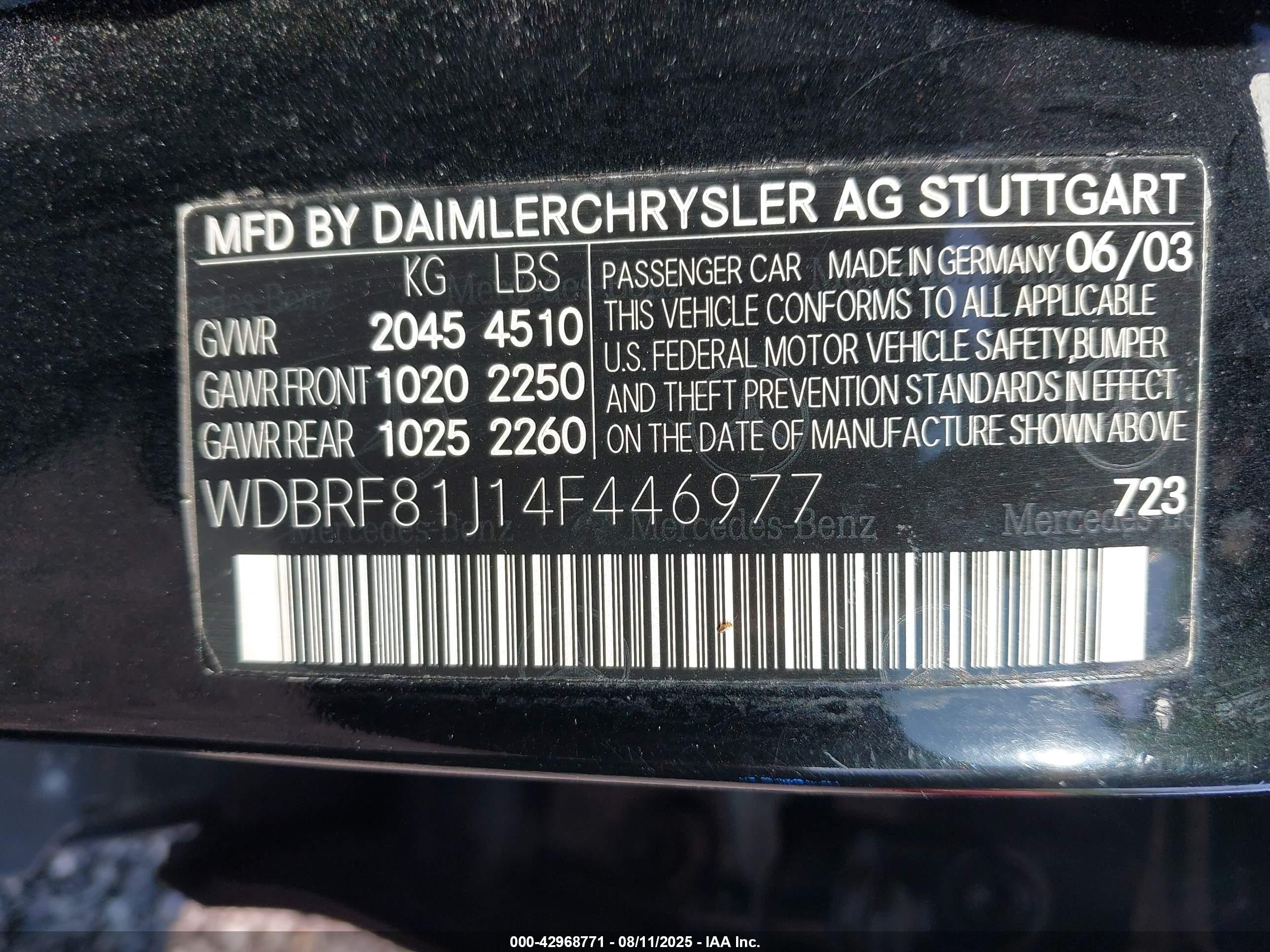 2004 Mercedes-benz C 240 4matic Черный vin: WDBRF81J14F446977