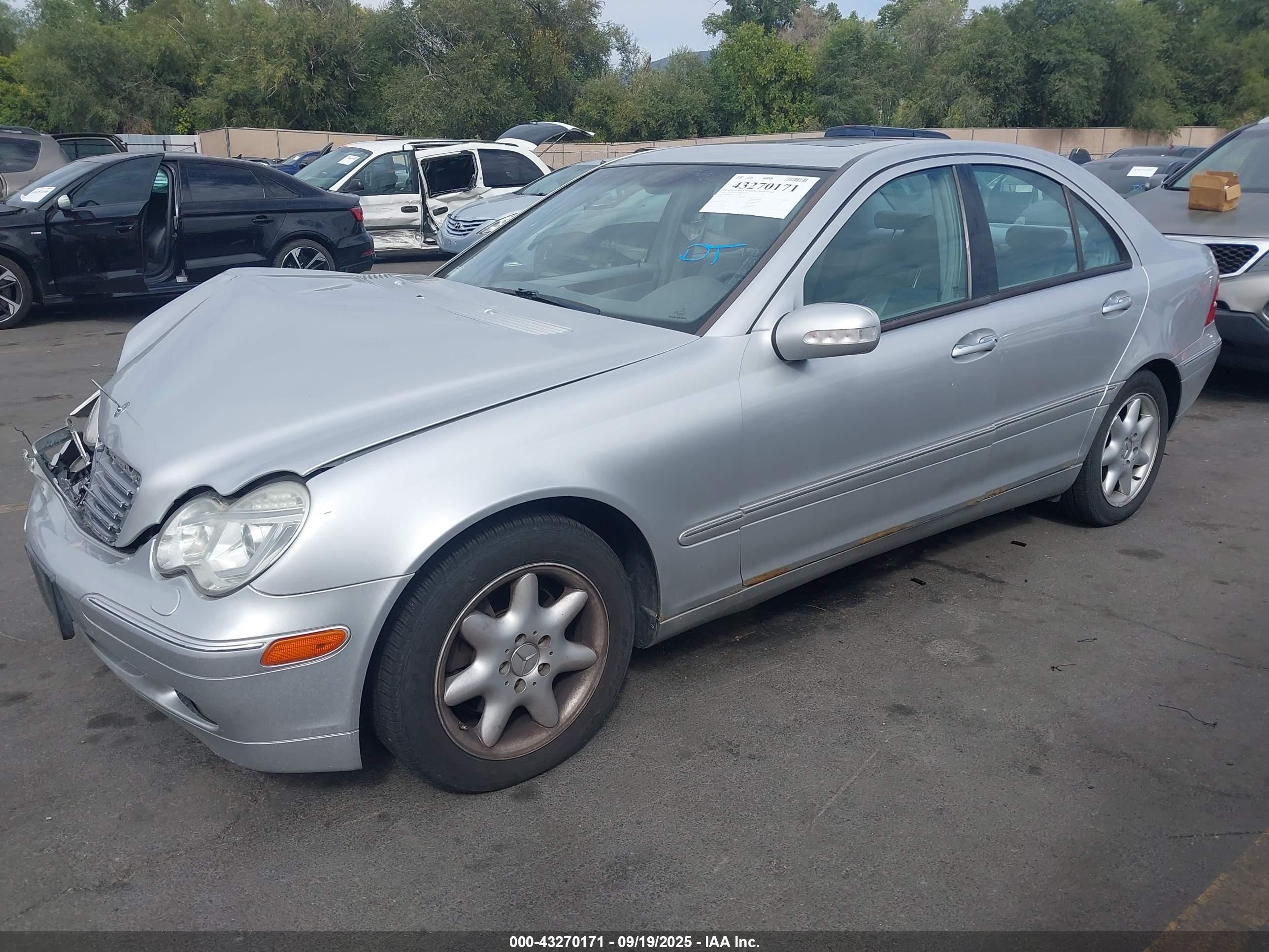 2003 Mercedes-benz C 240   Silver vin: WDBRF81J23F364044