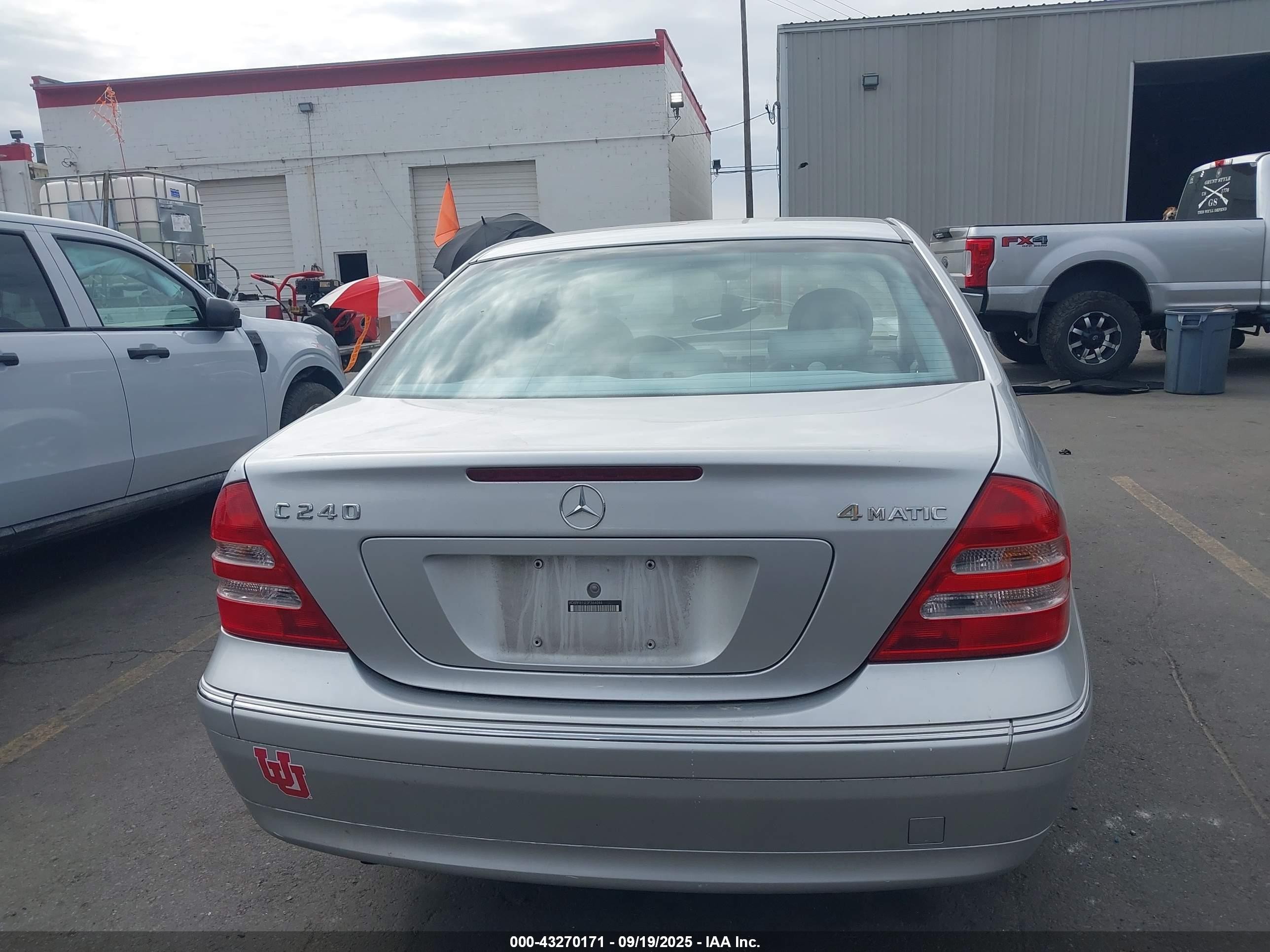 2003 Mercedes-benz C 240   Silver vin: WDBRF81J23F364044
