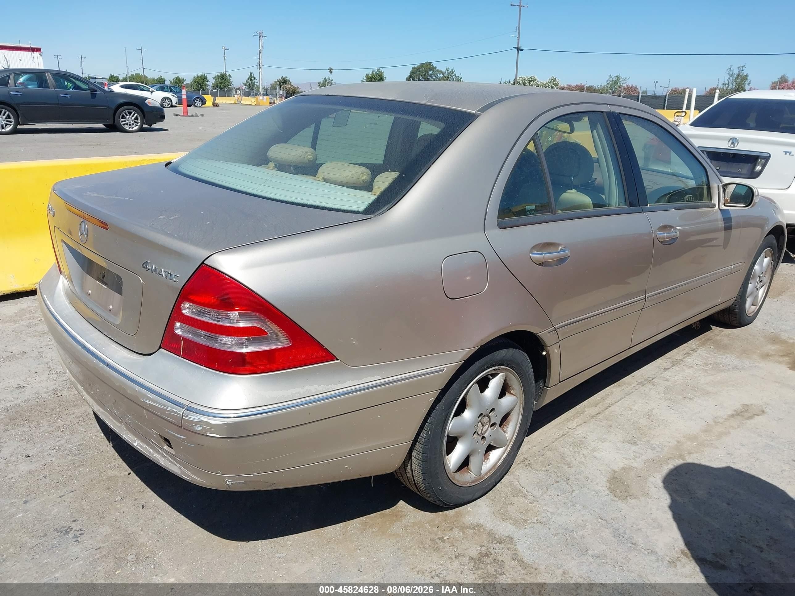 2003 Mercedes-benz C 240 Beige vin: WDBRF81J33F383542