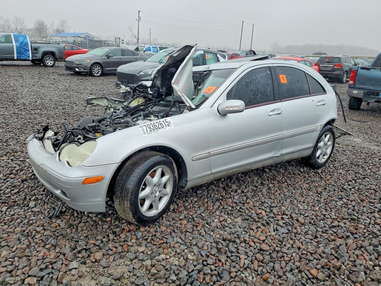 2004 Mercedes-benz C 240 4matic Silver vin: WDBRF81J34F521338