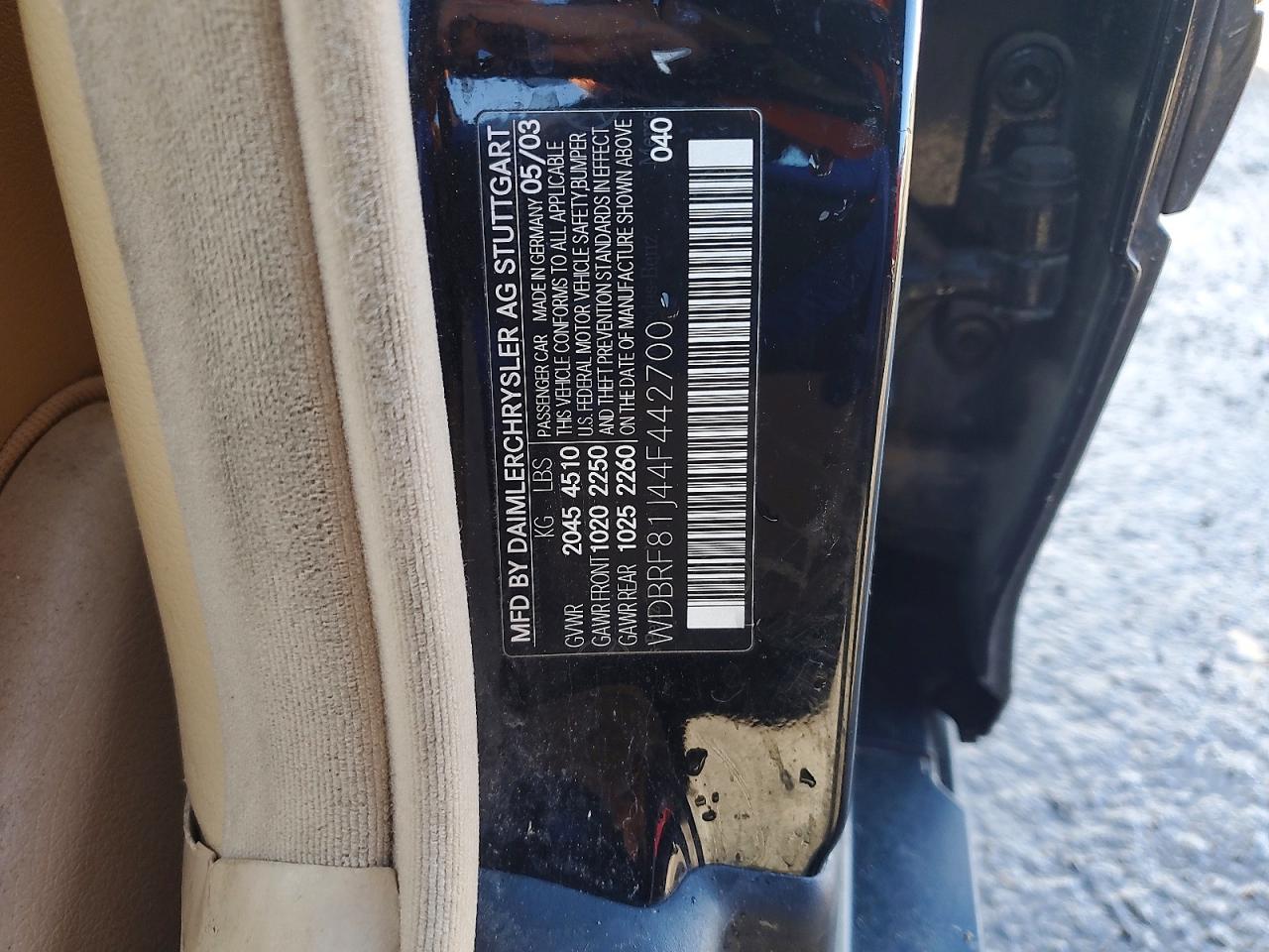 2004 Mercedes-benz C 240 4matic Black vin: WDBRF81J44F442700
