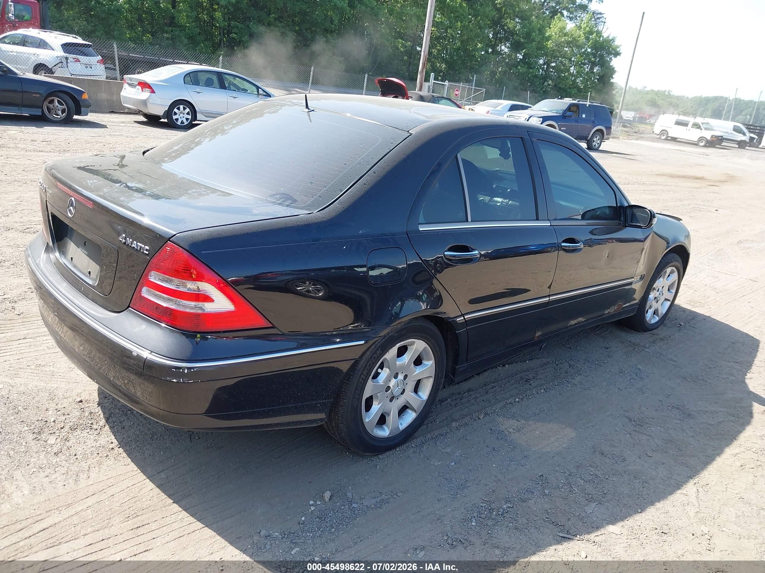 2005 Mercedes-benz C 240 Luxury 4matic Black vin: WDBRF81J45F593277