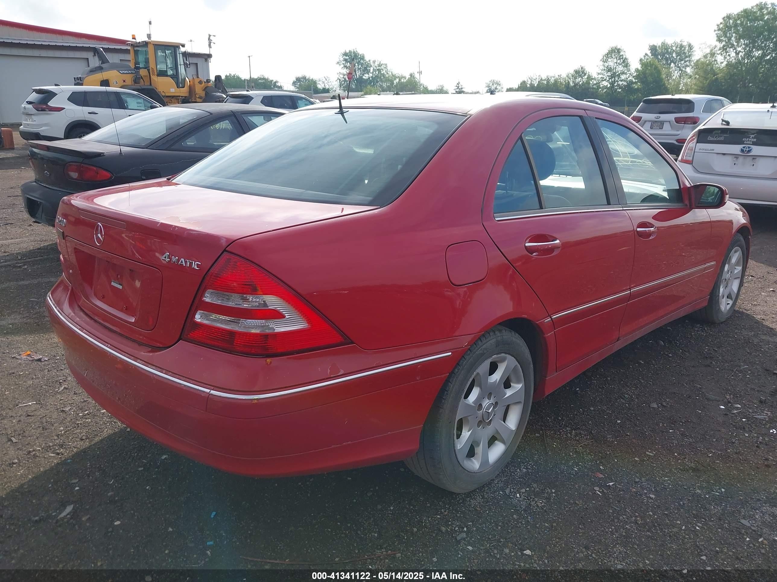 2005 Mercedes-benz C 240 Luxury 4matic Red vin: WDBRF81J45F697008
