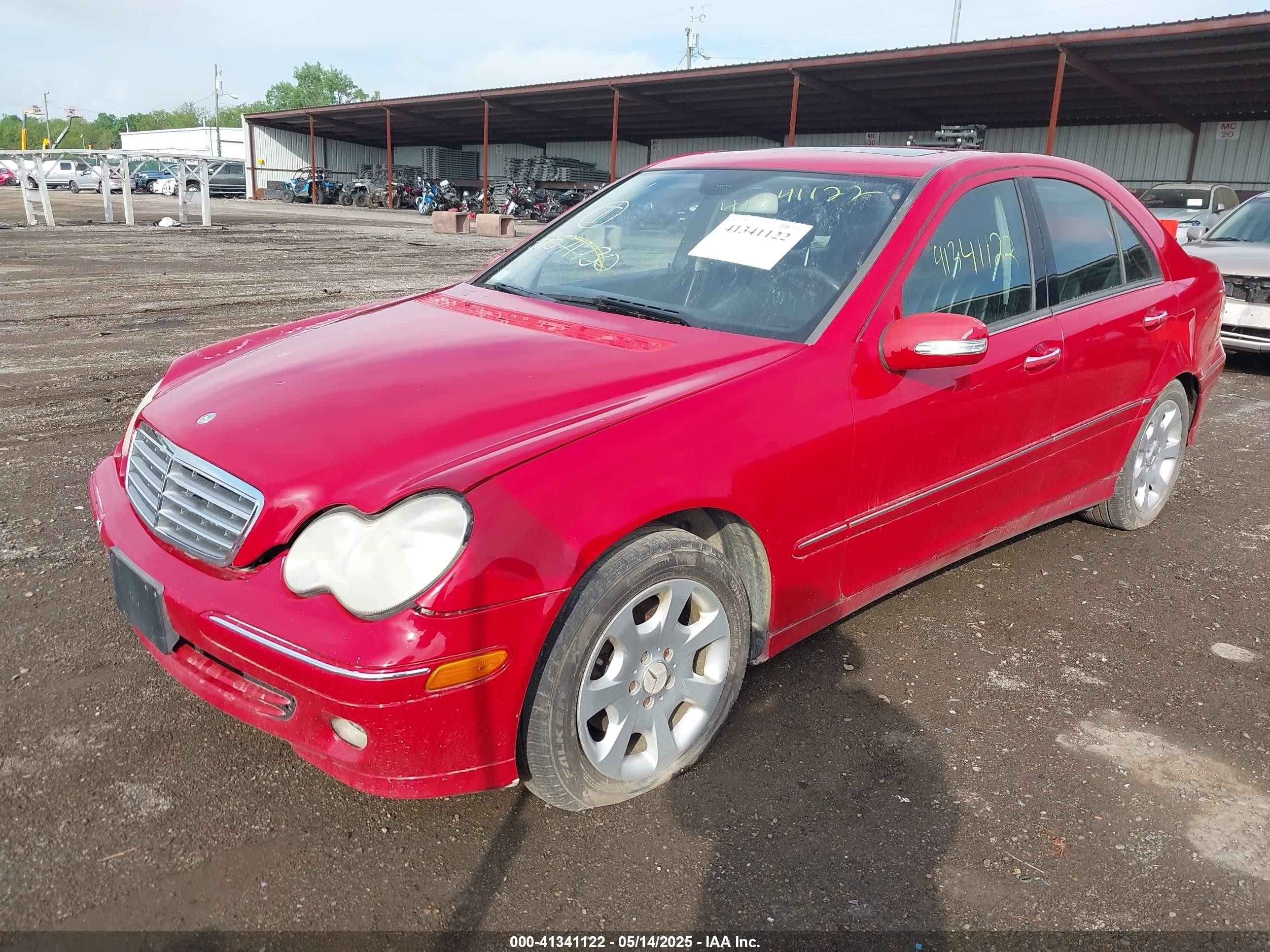 2005 Mercedes-benz C 240 Luxury 4matic Red vin: WDBRF81J45F697008