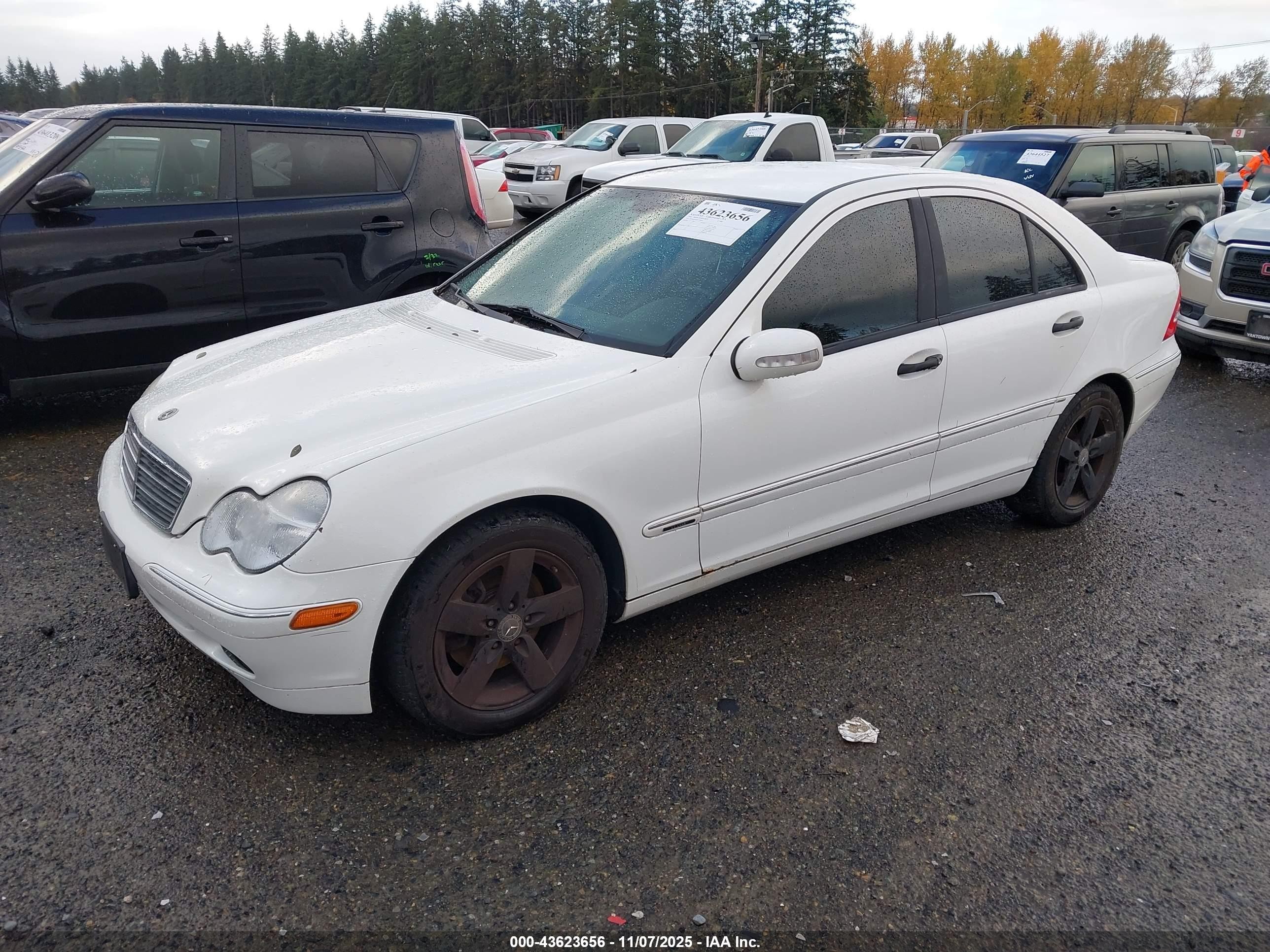 2003 Mercedes-benz C 240   Белый vin: WDBRF81J63F358036
