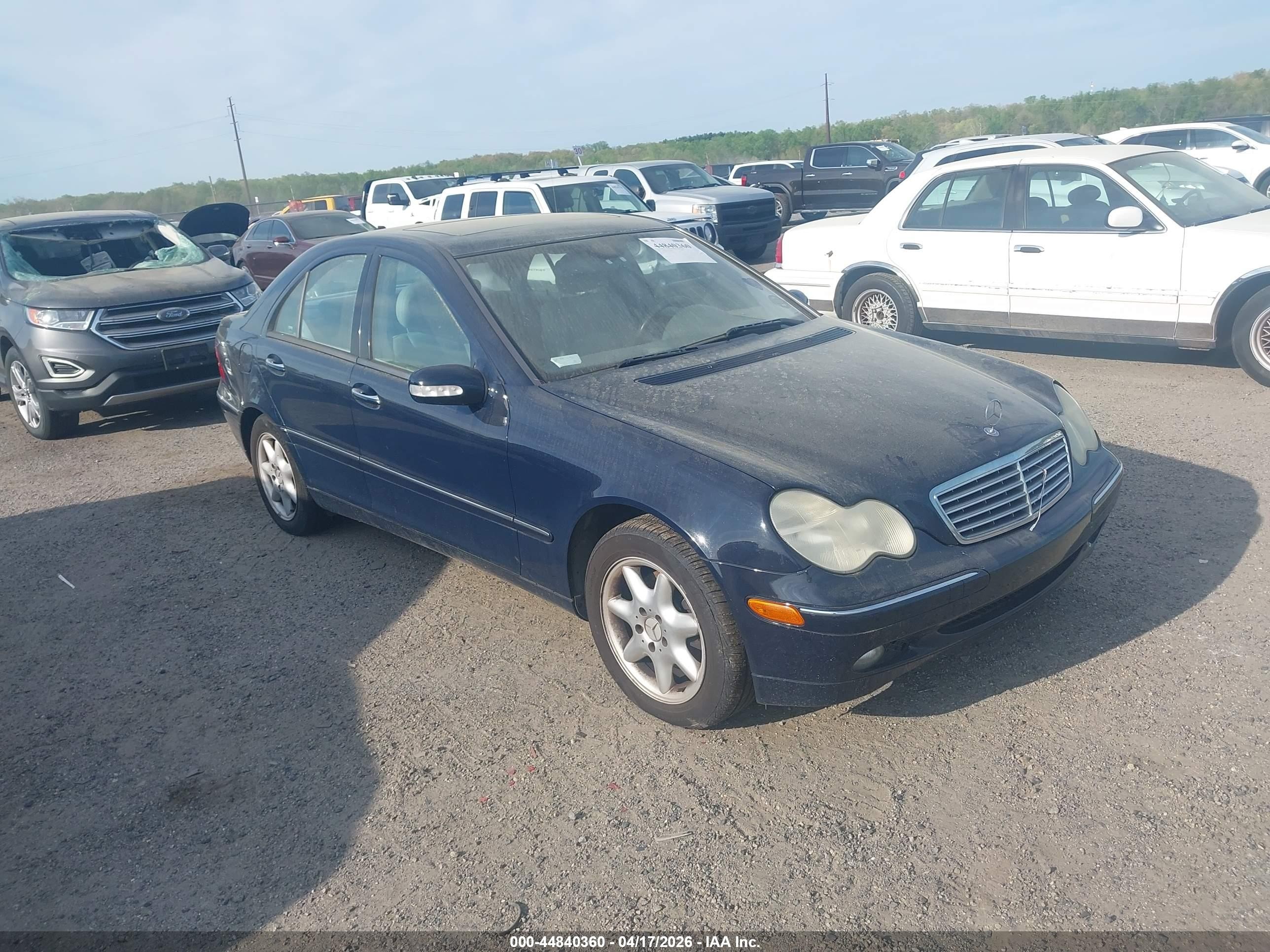 2004 Mercedes-benz C 240 4matic Blue vin: WDBRF81J64F555631