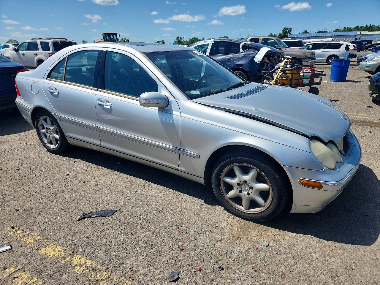 2004 Mercedes-benz C 240 4matic Silver vin: WDBRF81J74F499179