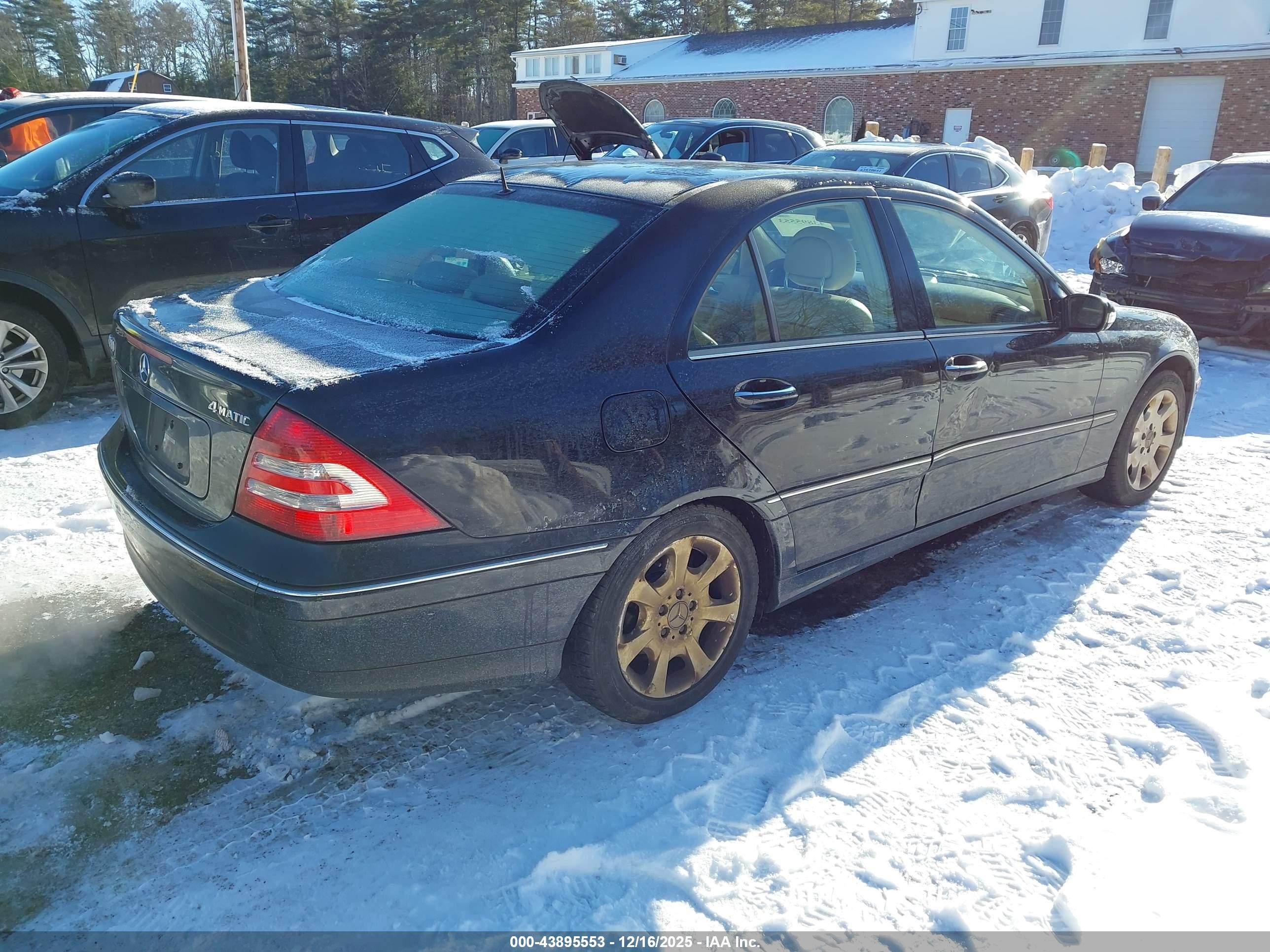 2005 Mercedes-benz C 240 Luxury 4matic Black vin: WDBRF81J85F673908