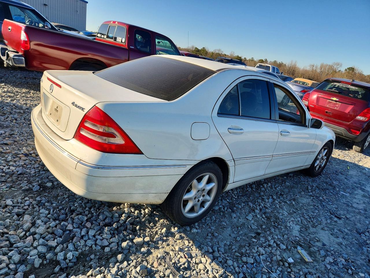 2003 Mercedes-benz C 240 4matic White vin: WDBRF81J93F419220