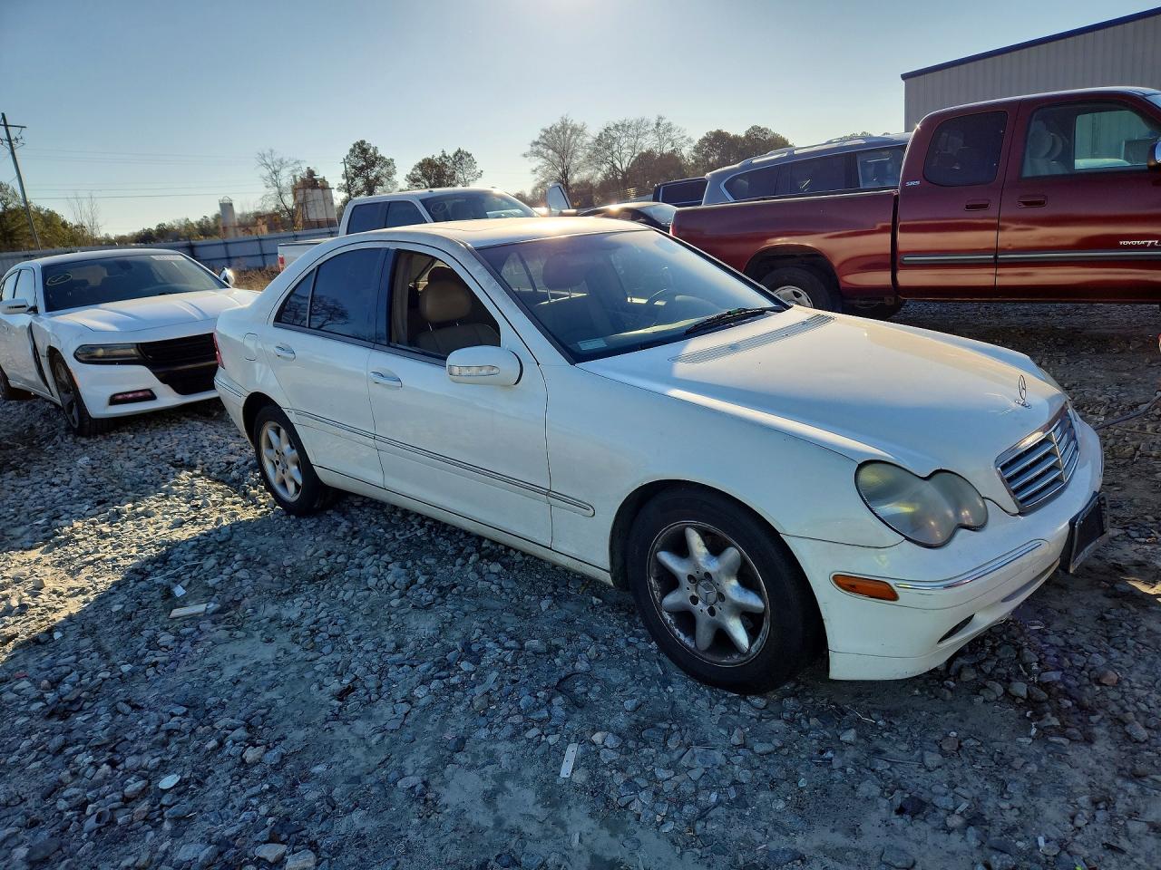 2003 Mercedes-benz C 240 4matic White vin: WDBRF81J93F419220