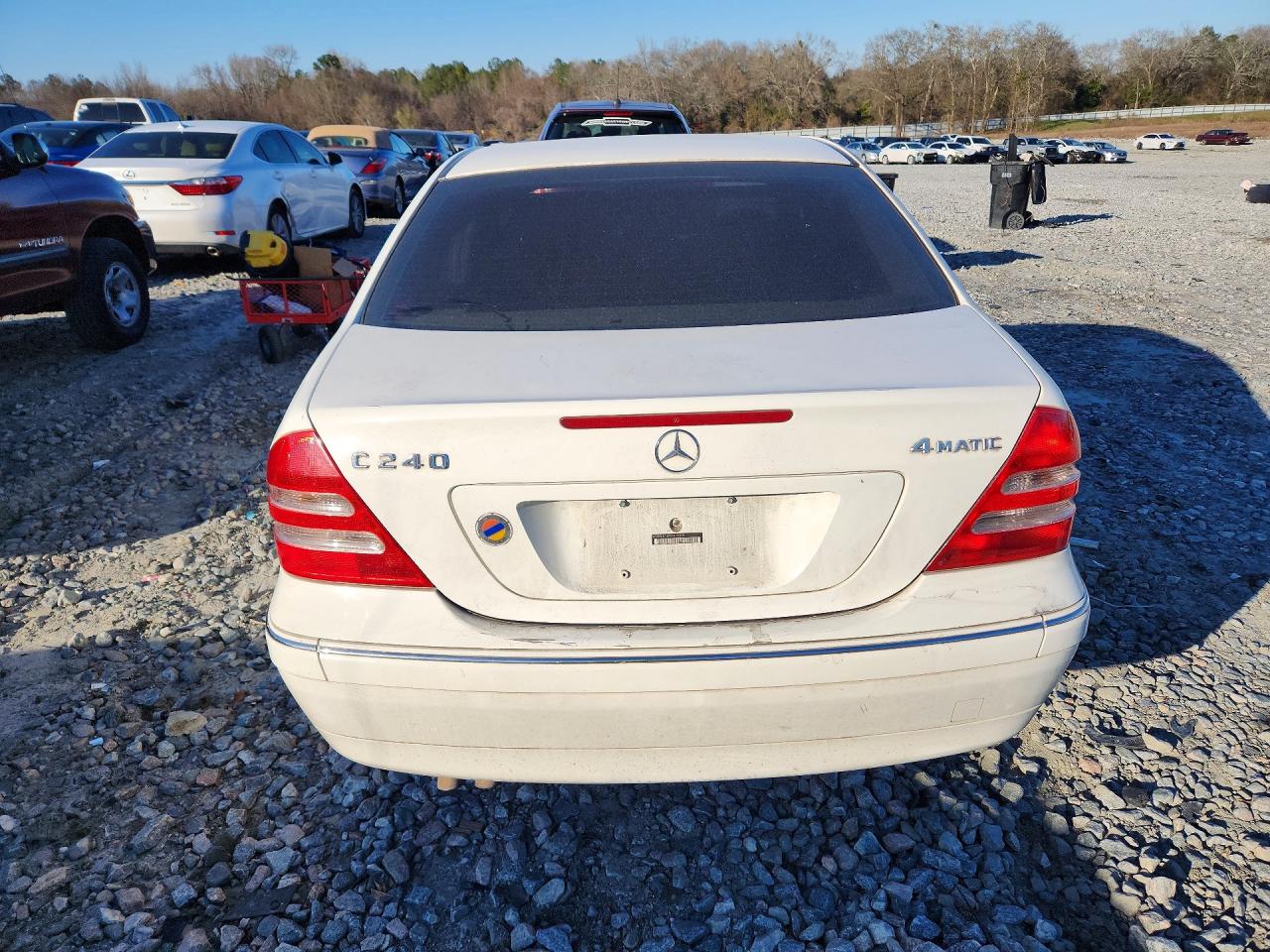 2003 Mercedes-benz C 240 4matic White vin: WDBRF81J93F419220