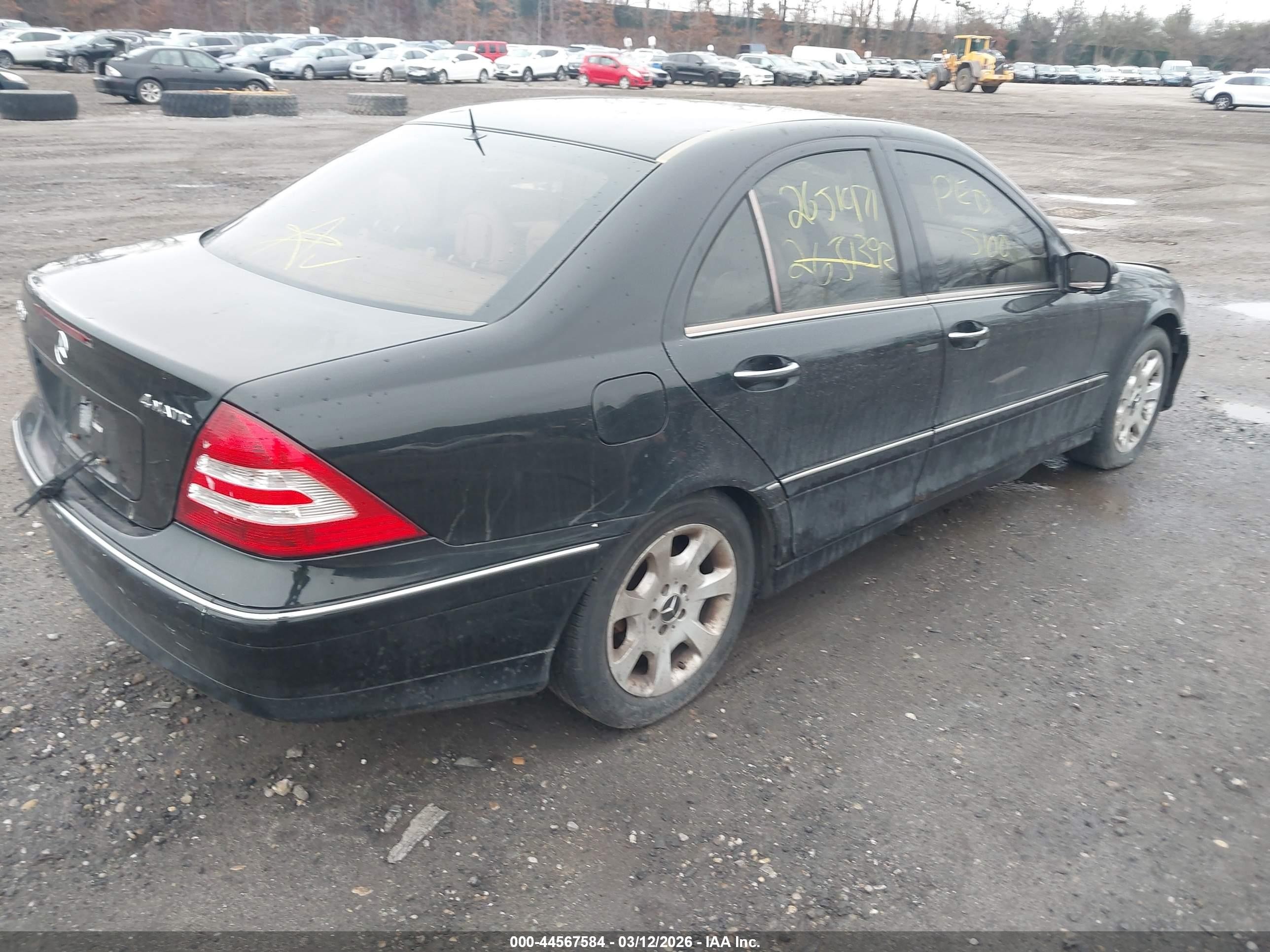 2005 Mercedes-benz C 240 Luxury 4matic Black vin: WDBRF81J95F701392