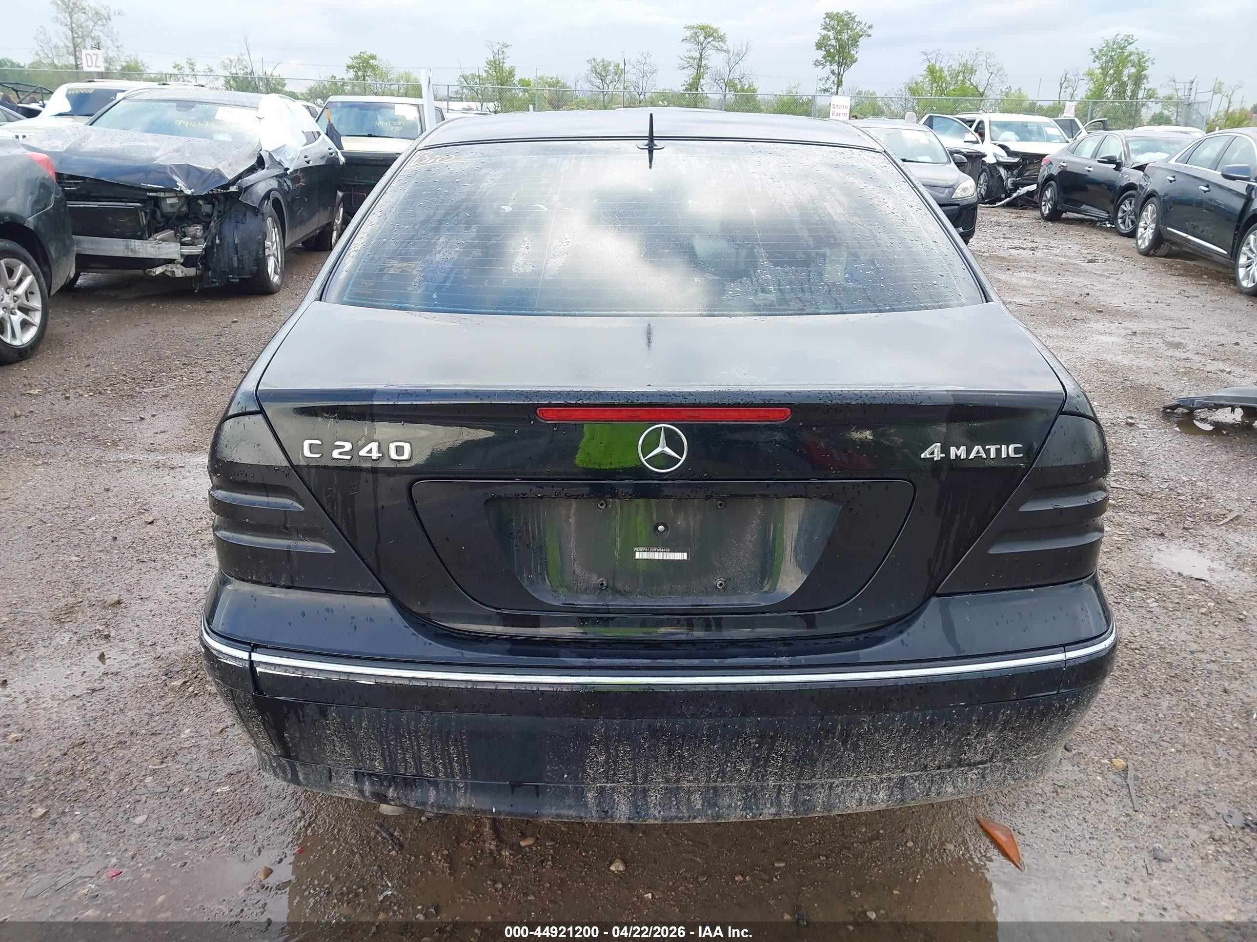 2005 Mercedes-benz C 240 Luxury 4matic Black vin: WDBRF81JX5F694498