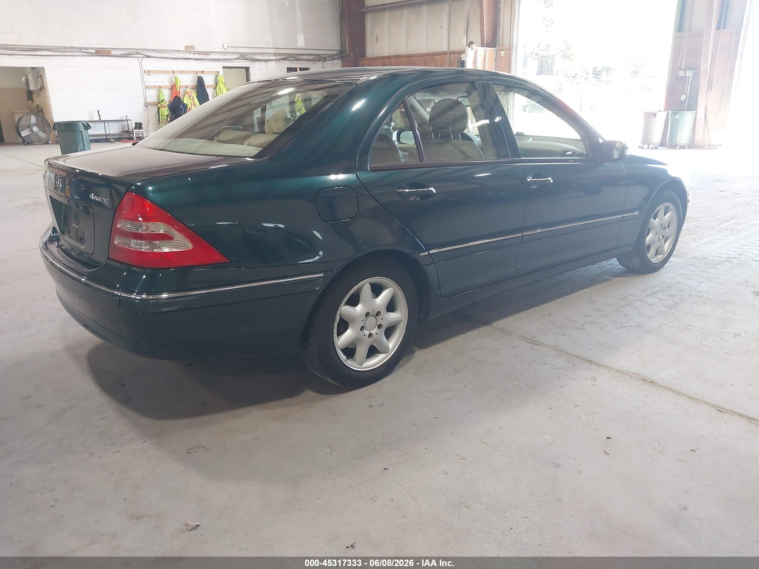 2003 Mercedes-benz C 320 4matic Green vin: WDBRF84J03F367455