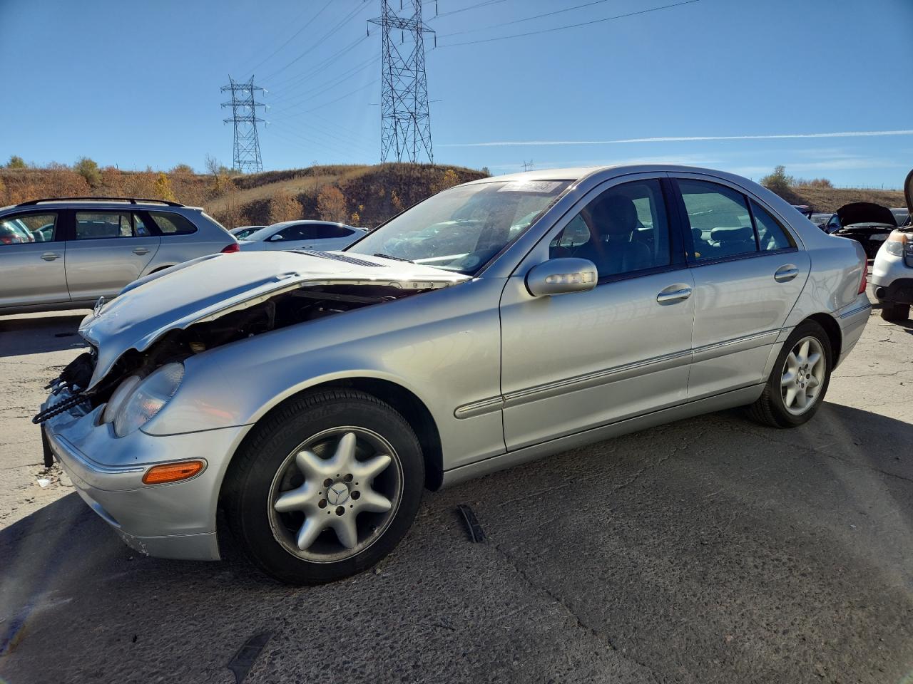 2004 Mercedes-benz C 320 4matic Silver vin: WDBRF84J54F490413