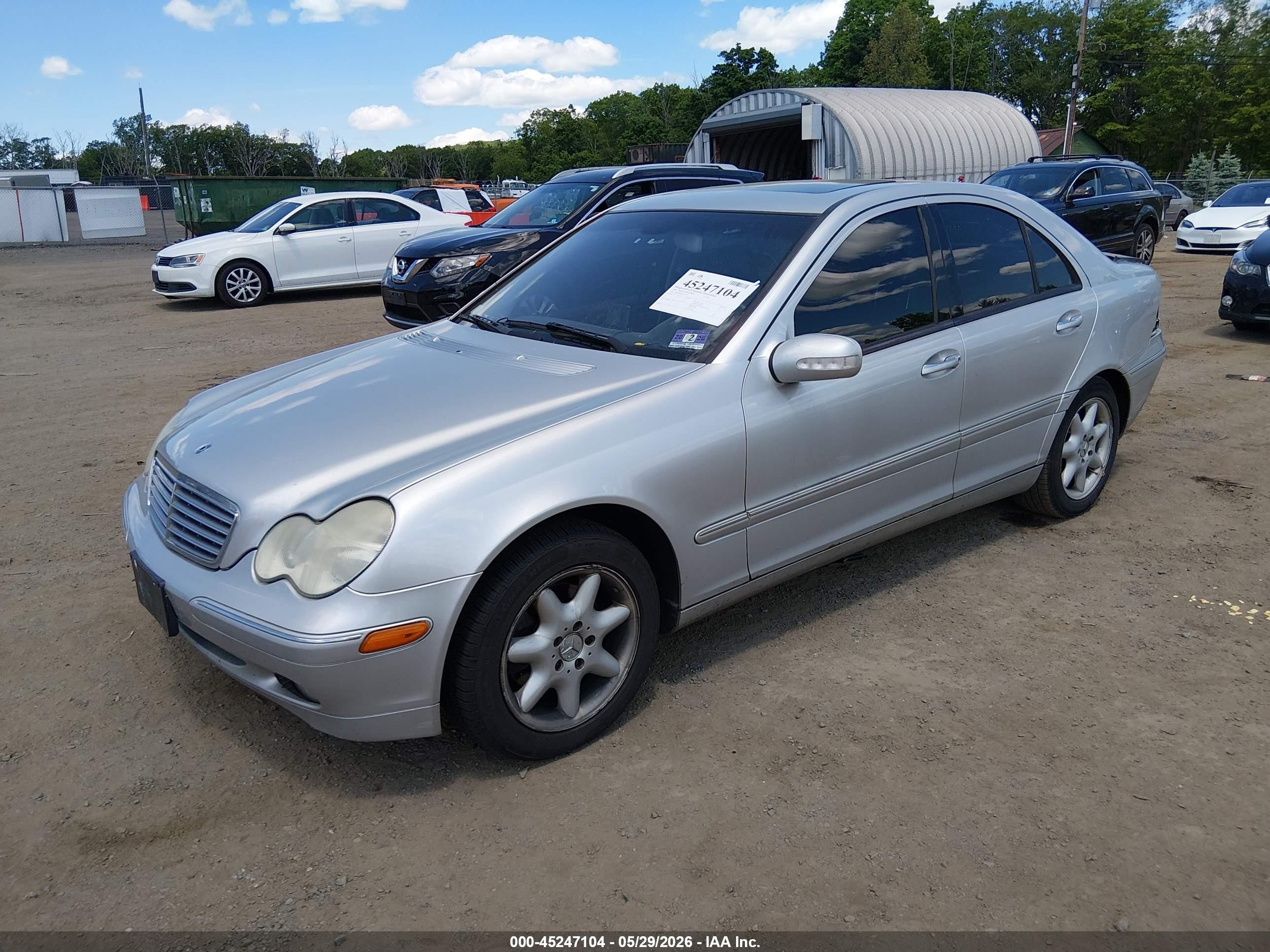 2004 Mercedes-benz C 320 4matic Silver vin: WDBRF84J54F517917