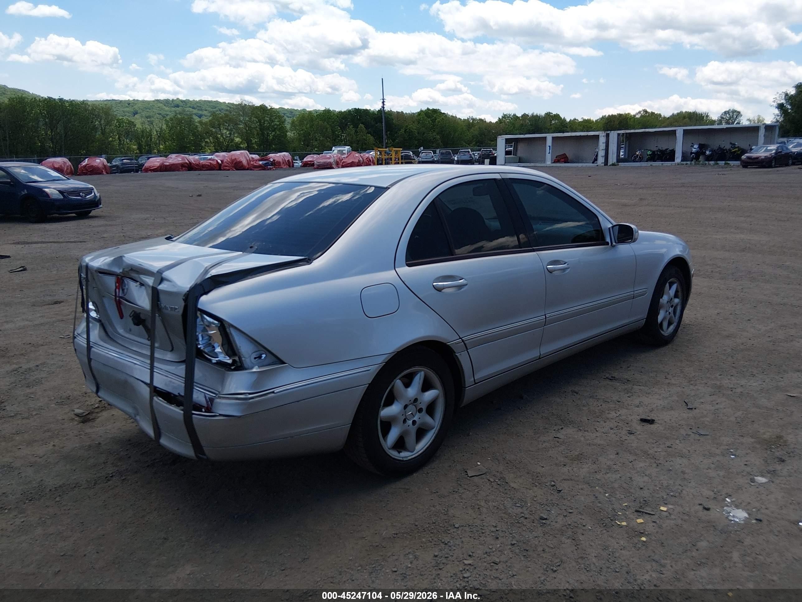 2004 Mercedes-benz C 320 4matic Silver vin: WDBRF84J54F517917