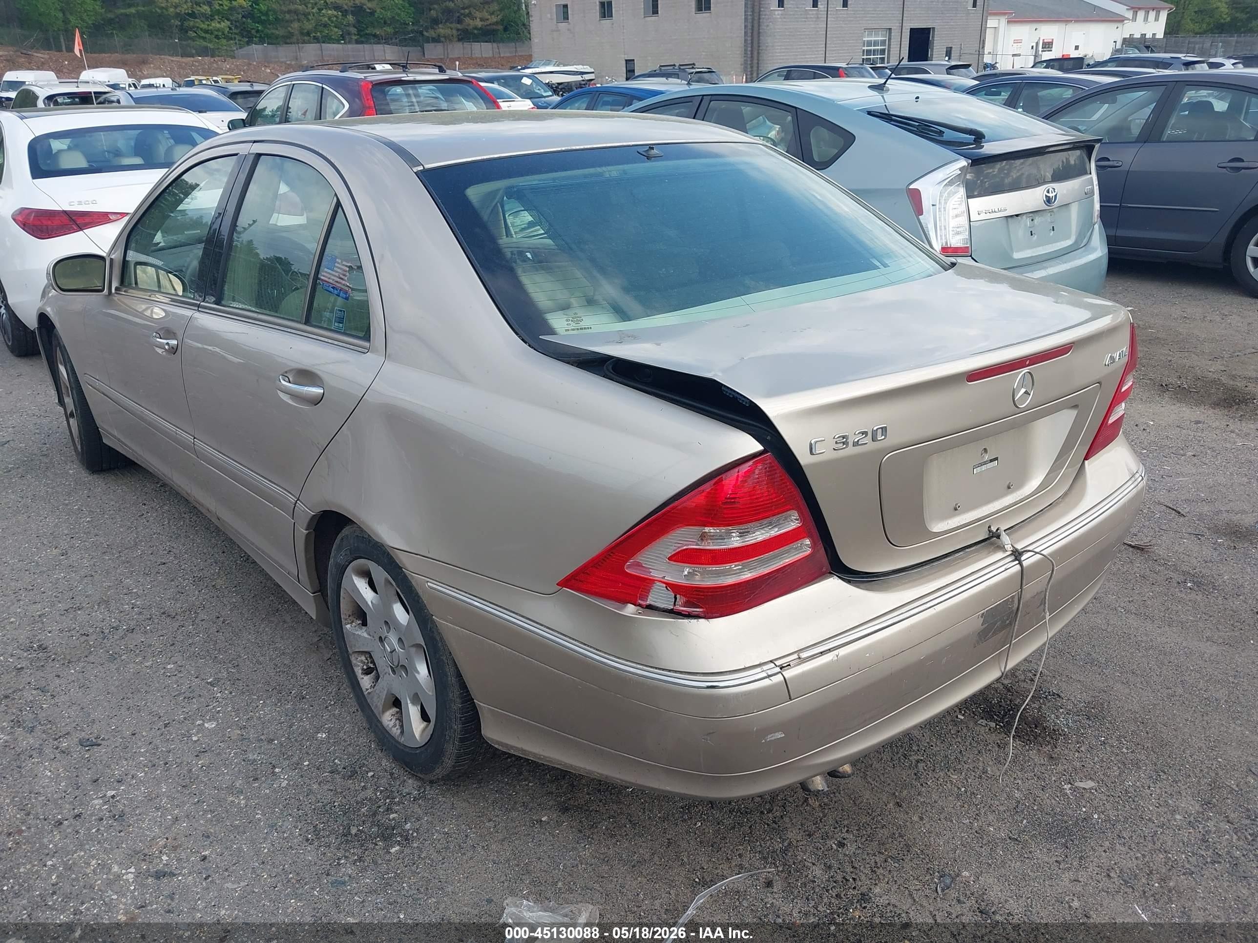 2005 Mercedes-benz C 320 Luxury 4matic Champagne vin: WDBRF84J75F615428