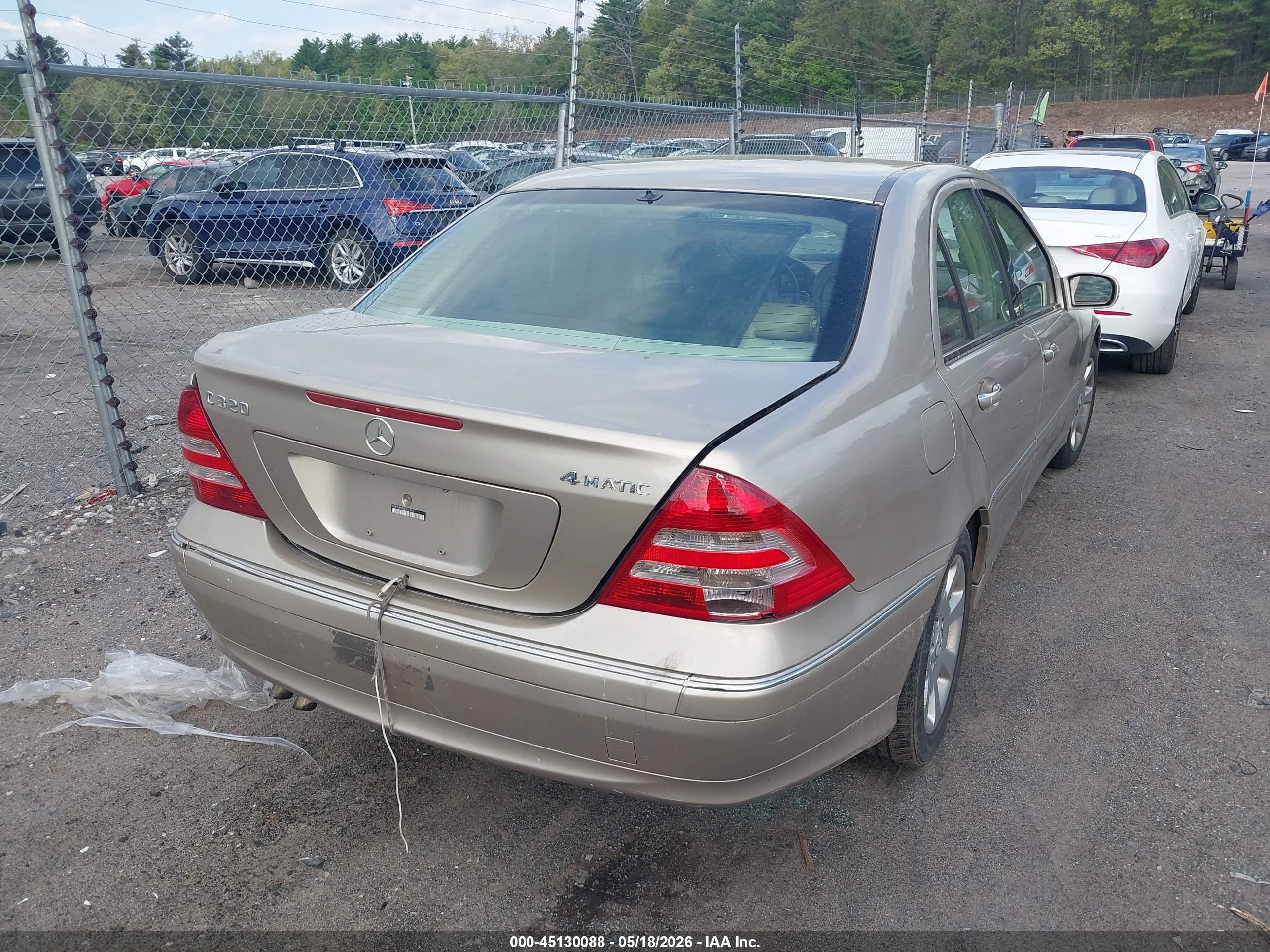 2005 Mercedes-benz C 320 Luxury 4matic Champagne vin: WDBRF84J75F615428