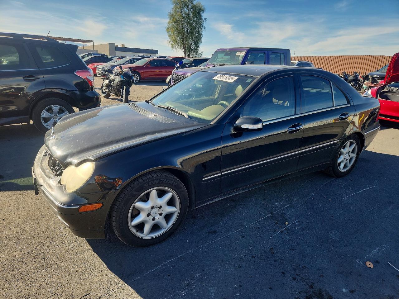 2004 Mercedes-benz C 320 4matic Black vin: WDBRF84J84F555903