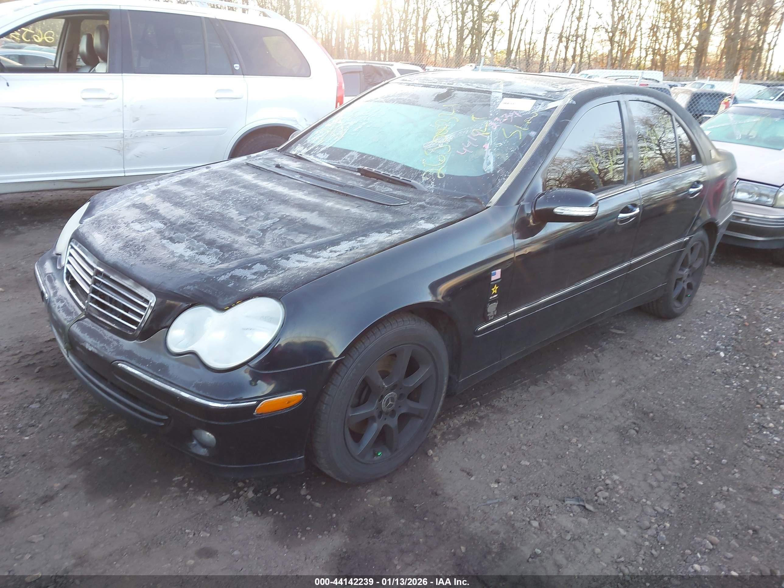 2007 Mercedes-benz C 350 Luxury 4matic Black vin: WDBRF87H27F839573