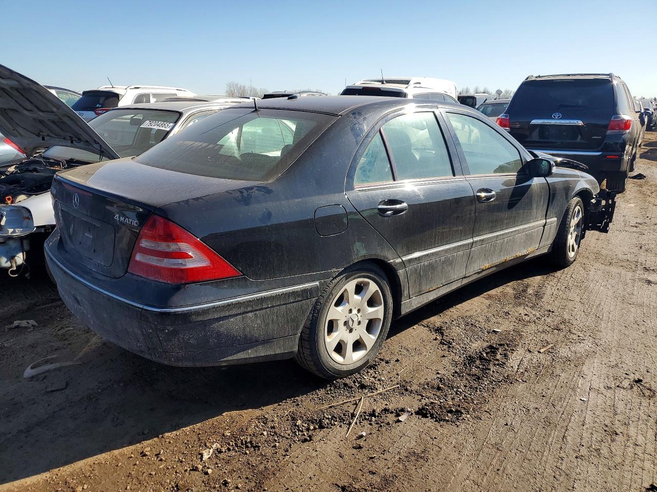 2006 Mercedes-benz C 350 4matic Black vin: WDBRF87H36F740288