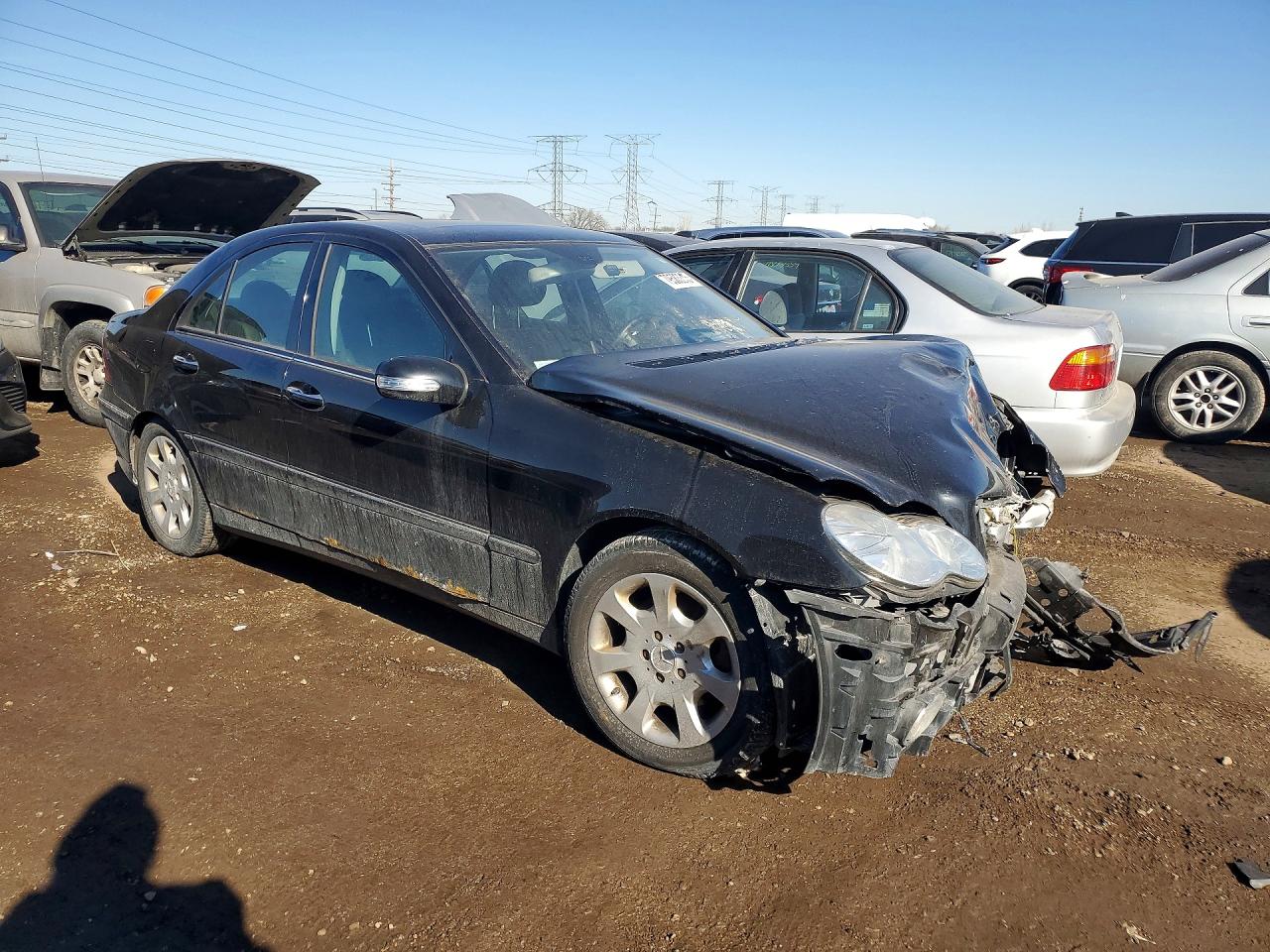 2006 Mercedes-benz C 350 4matic Black vin: WDBRF87H36F740288