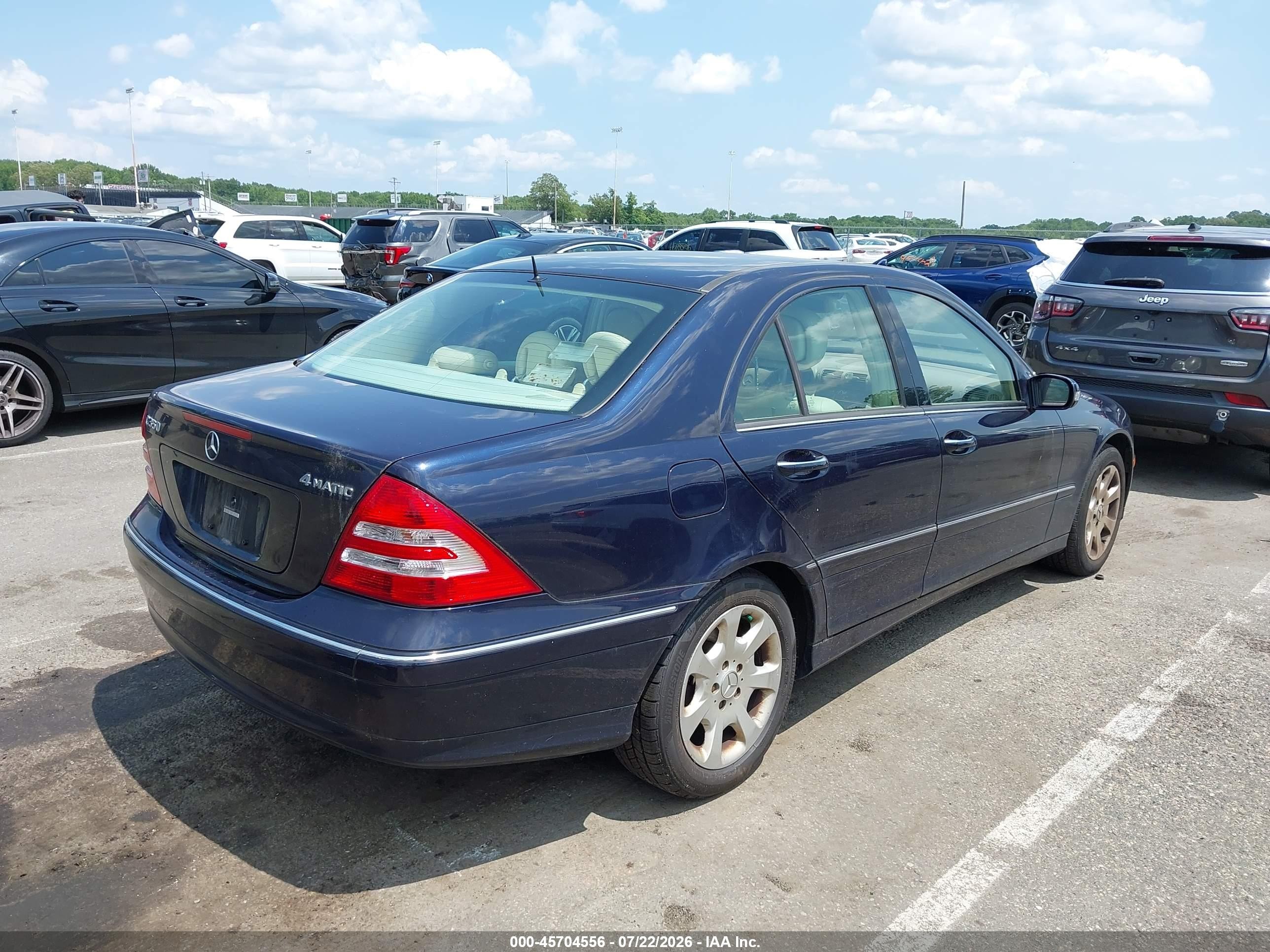 2006 Mercedes-benz C 350 Luxury 4matic Blue vin: WDBRF87H96F760691