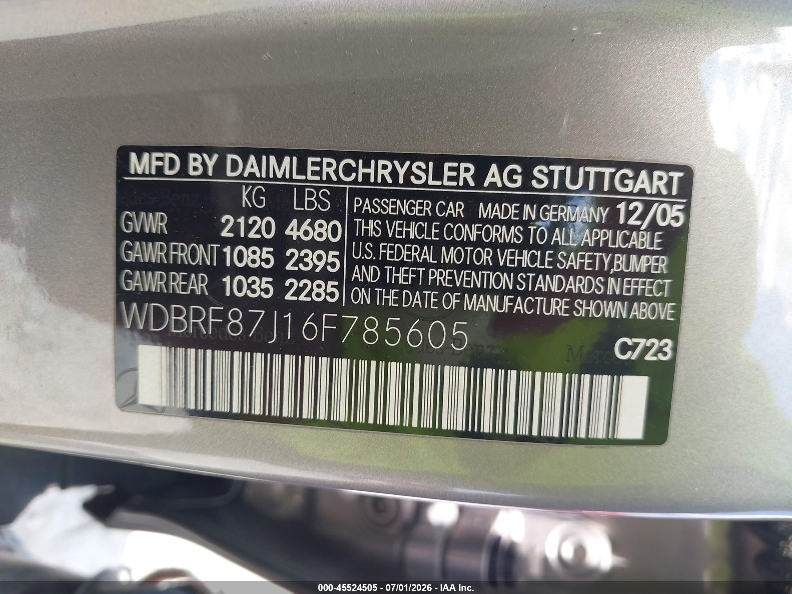 2006 Mercedes-benz C 350 Luxury 4matic Gray vin: WDBRF87J16F785605