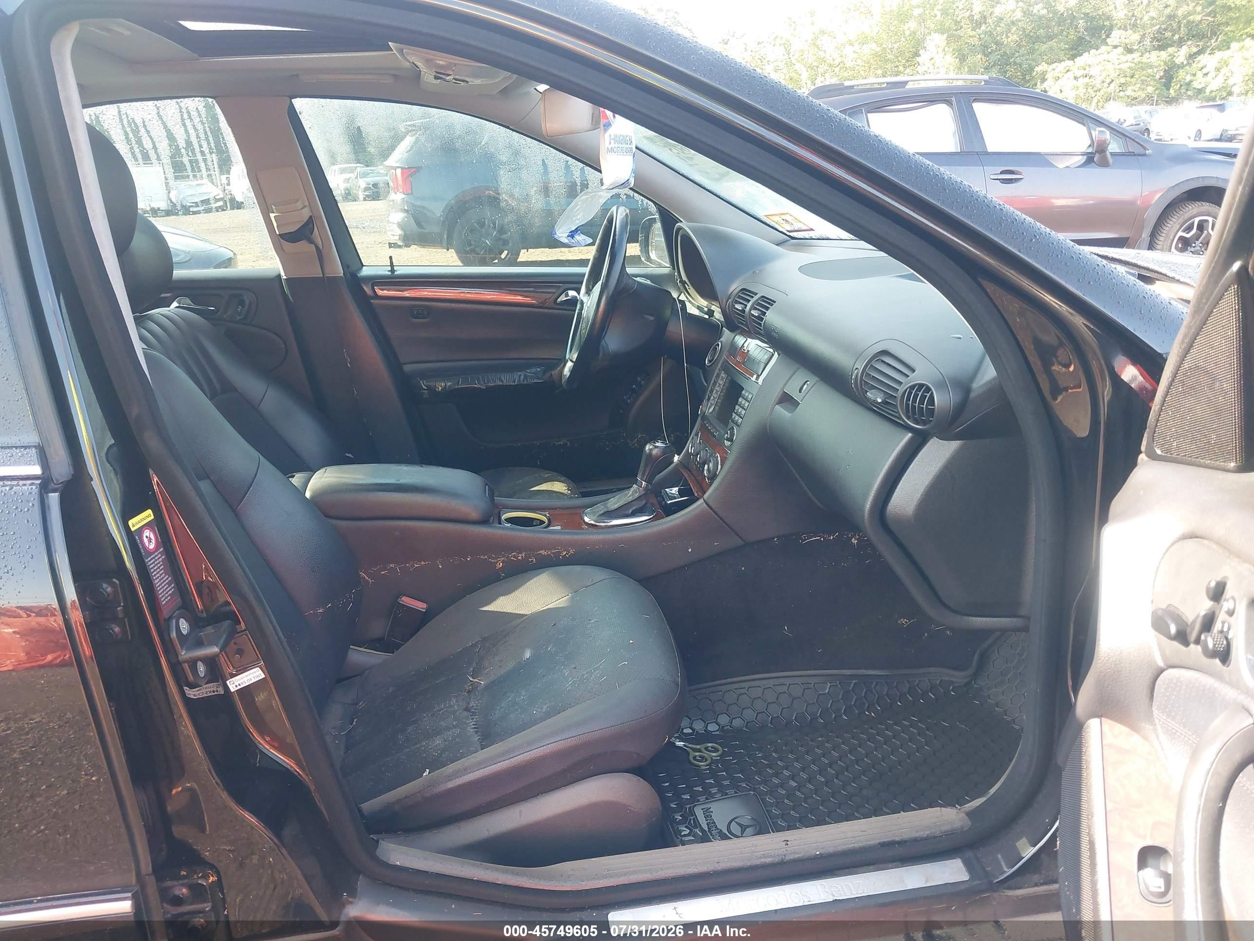 2007 Mercedes-benz C 350 Luxury 4matic Black vin: WDBRF87J17F846985