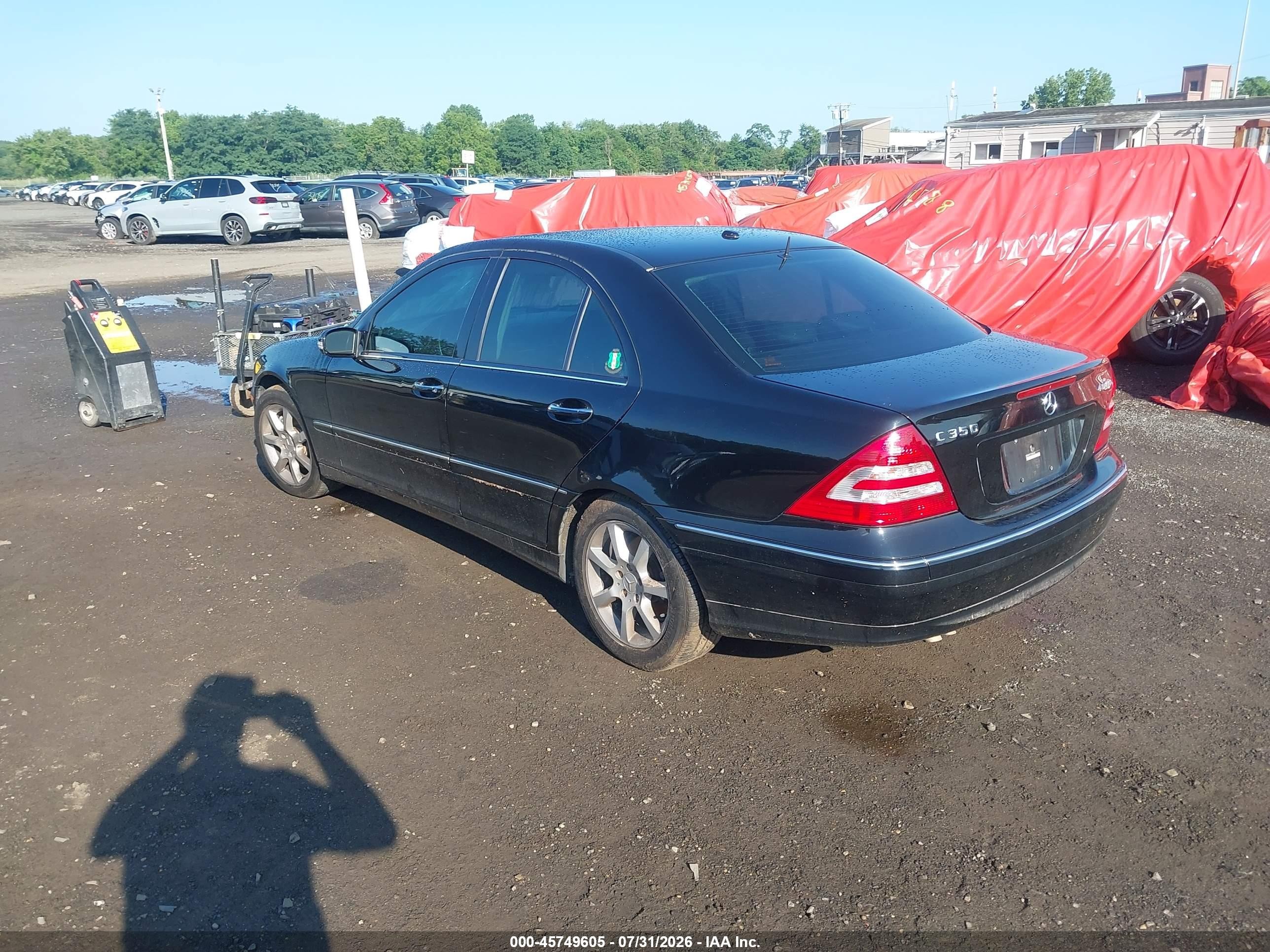 2007 Mercedes-benz C 350 Luxury 4matic Black vin: WDBRF87J17F846985