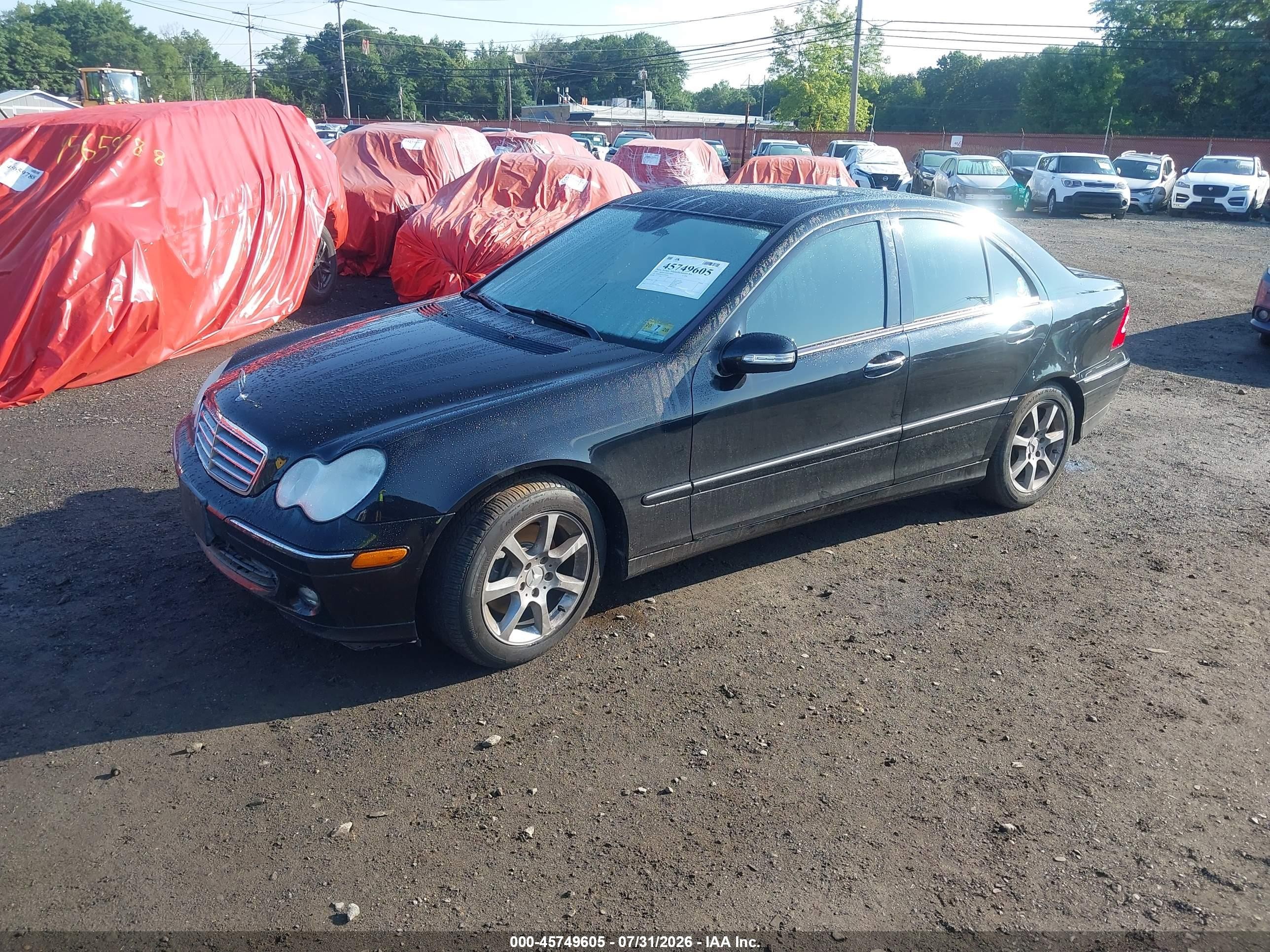 2007 Mercedes-benz C 350 Luxury 4matic Black vin: WDBRF87J17F846985