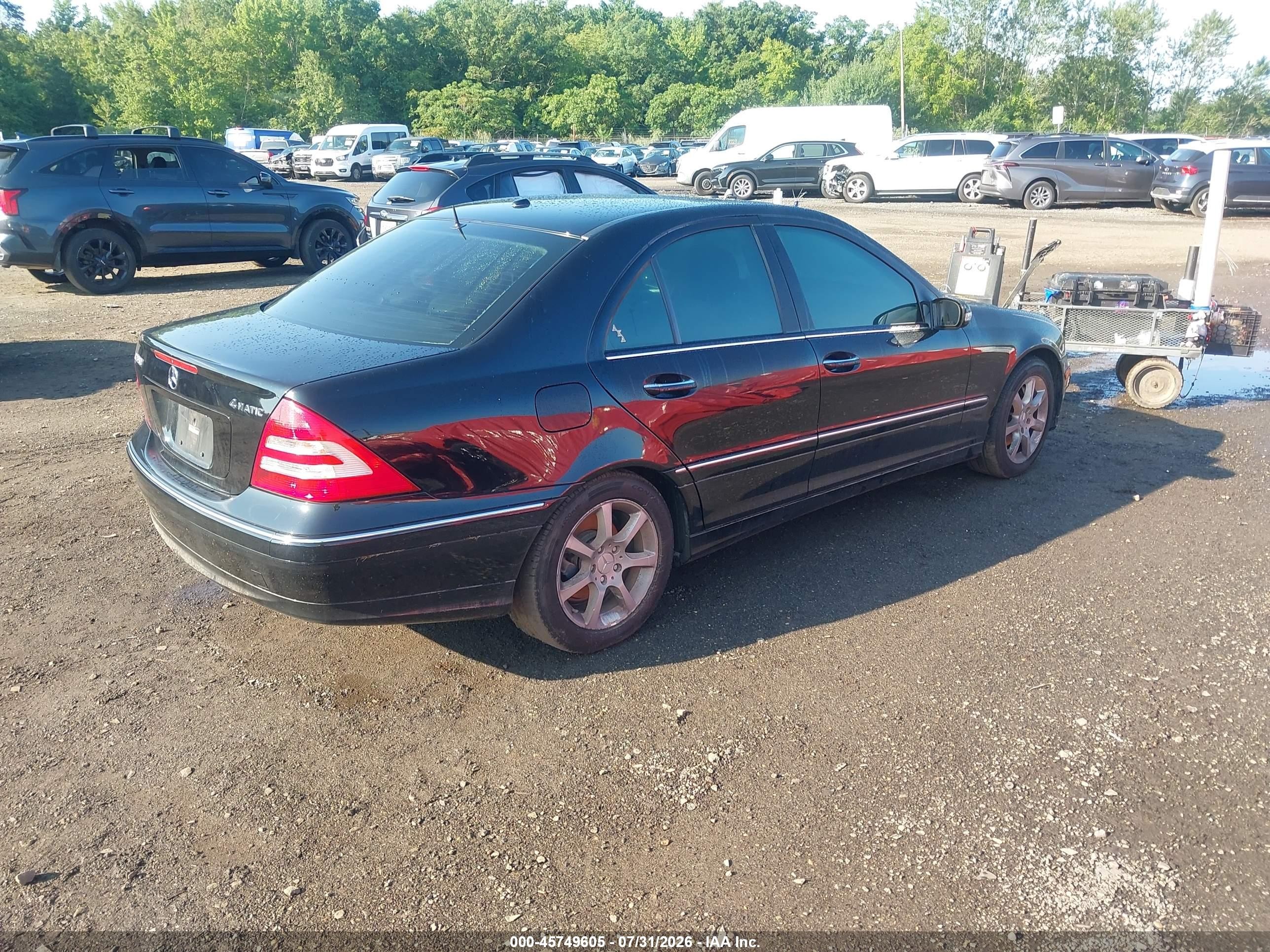 2007 Mercedes-benz C 350 Luxury 4matic Black vin: WDBRF87J17F846985
