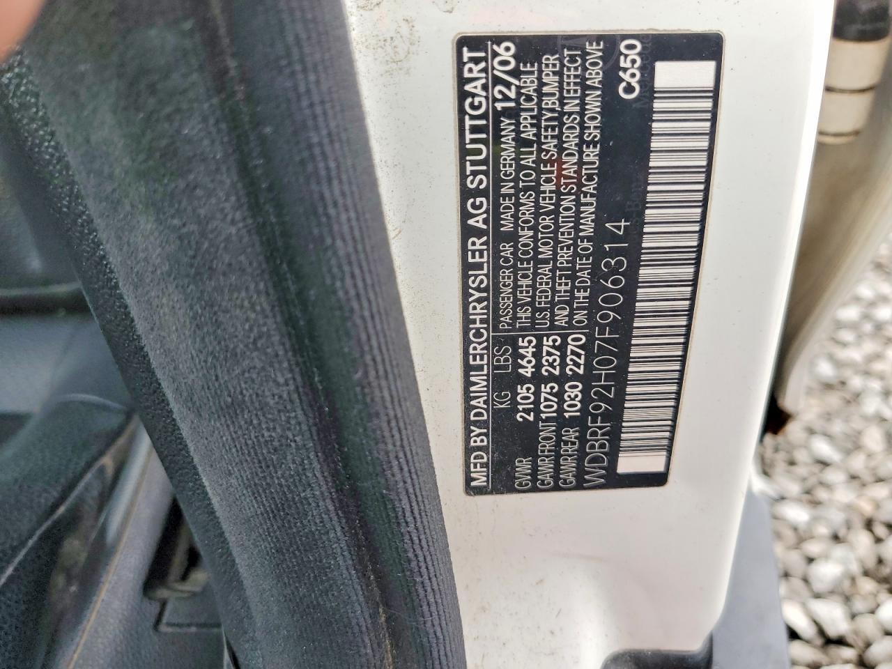 2007 Mercedes-benz C 280 4matic Белый vin: WDBRF92H07F906314