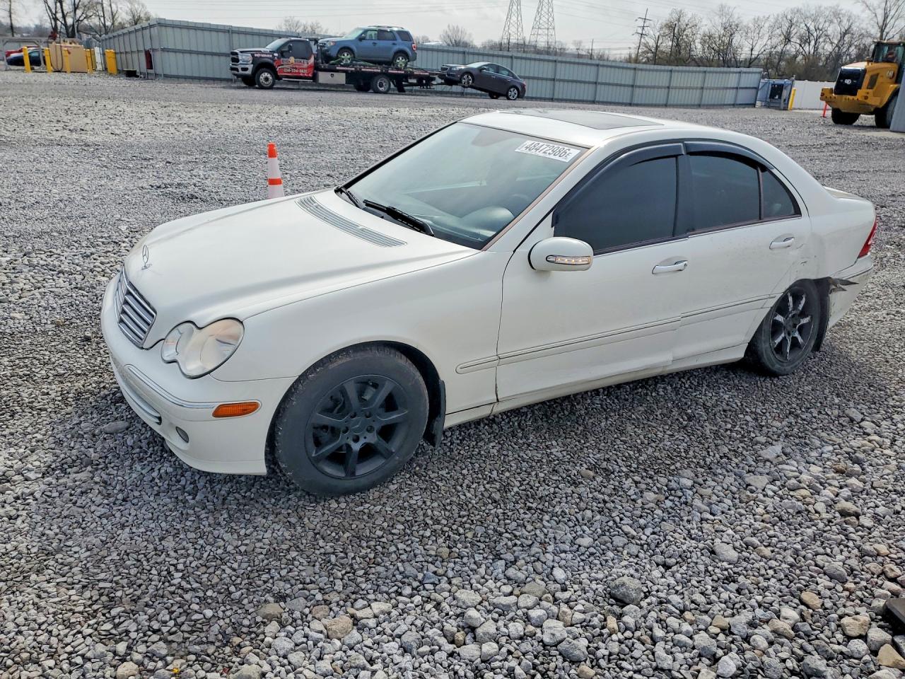 2007 Mercedes-benz C 280 4matic Белый vin: WDBRF92H07F906314