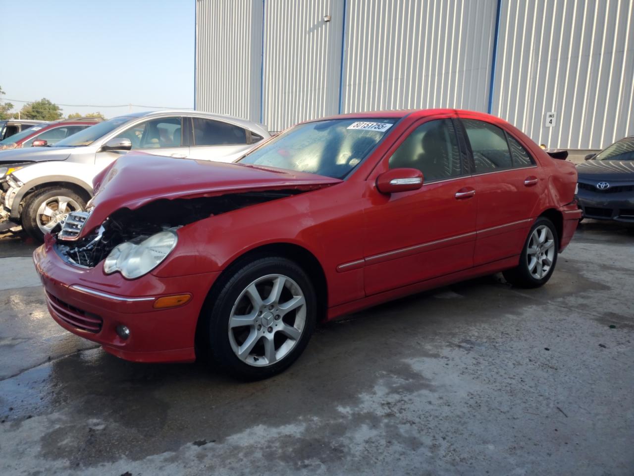 2007 Mercedes-benz C 280 4matic Красный vin: WDBRF92H07F924540