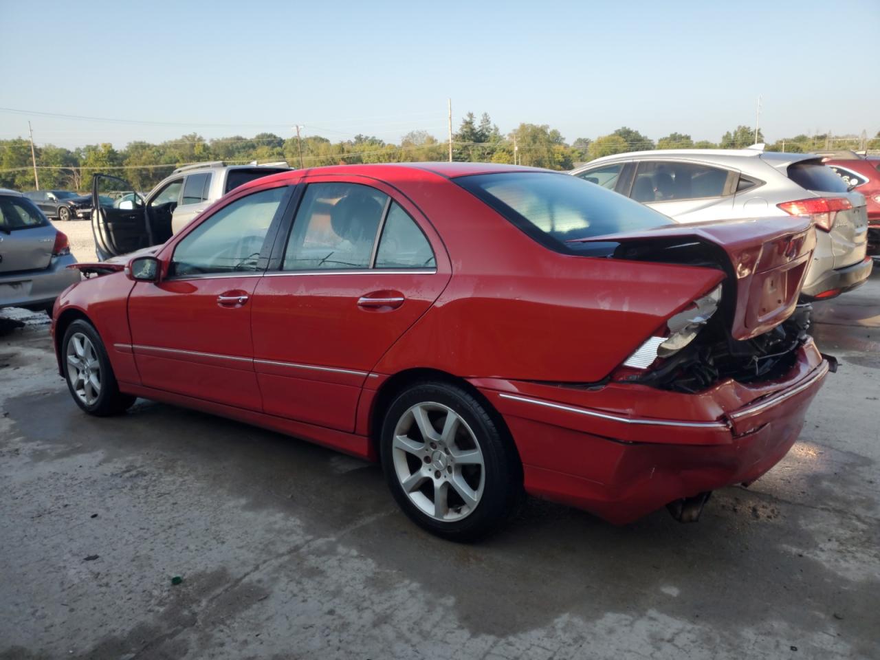 2007 Mercedes-benz C 280 4matic Красный vin: WDBRF92H07F924540