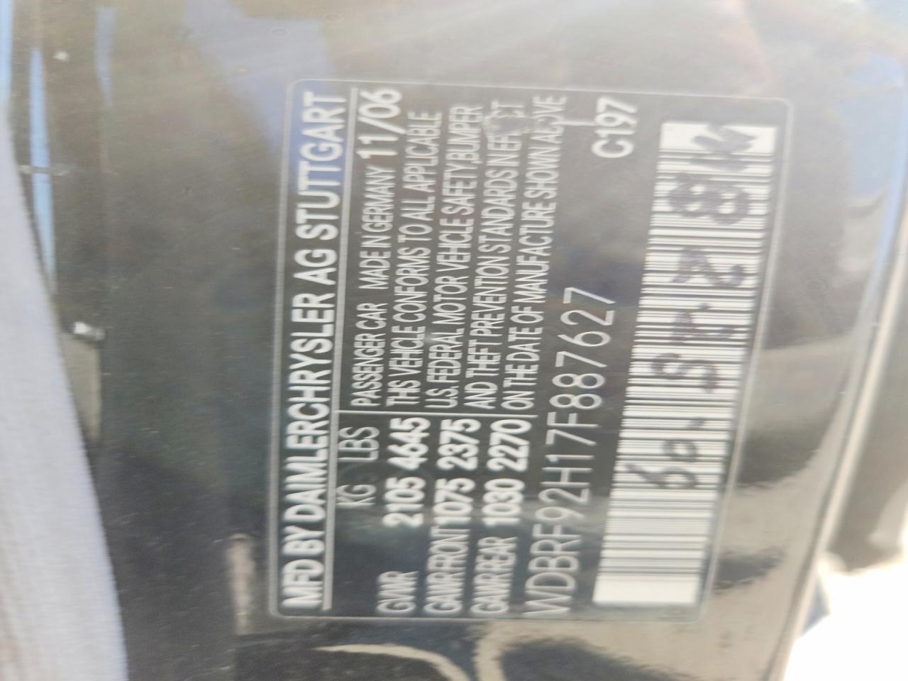 2007 Mercedes-benz C 280 4matic Black vin: WDBRF92H17F887627