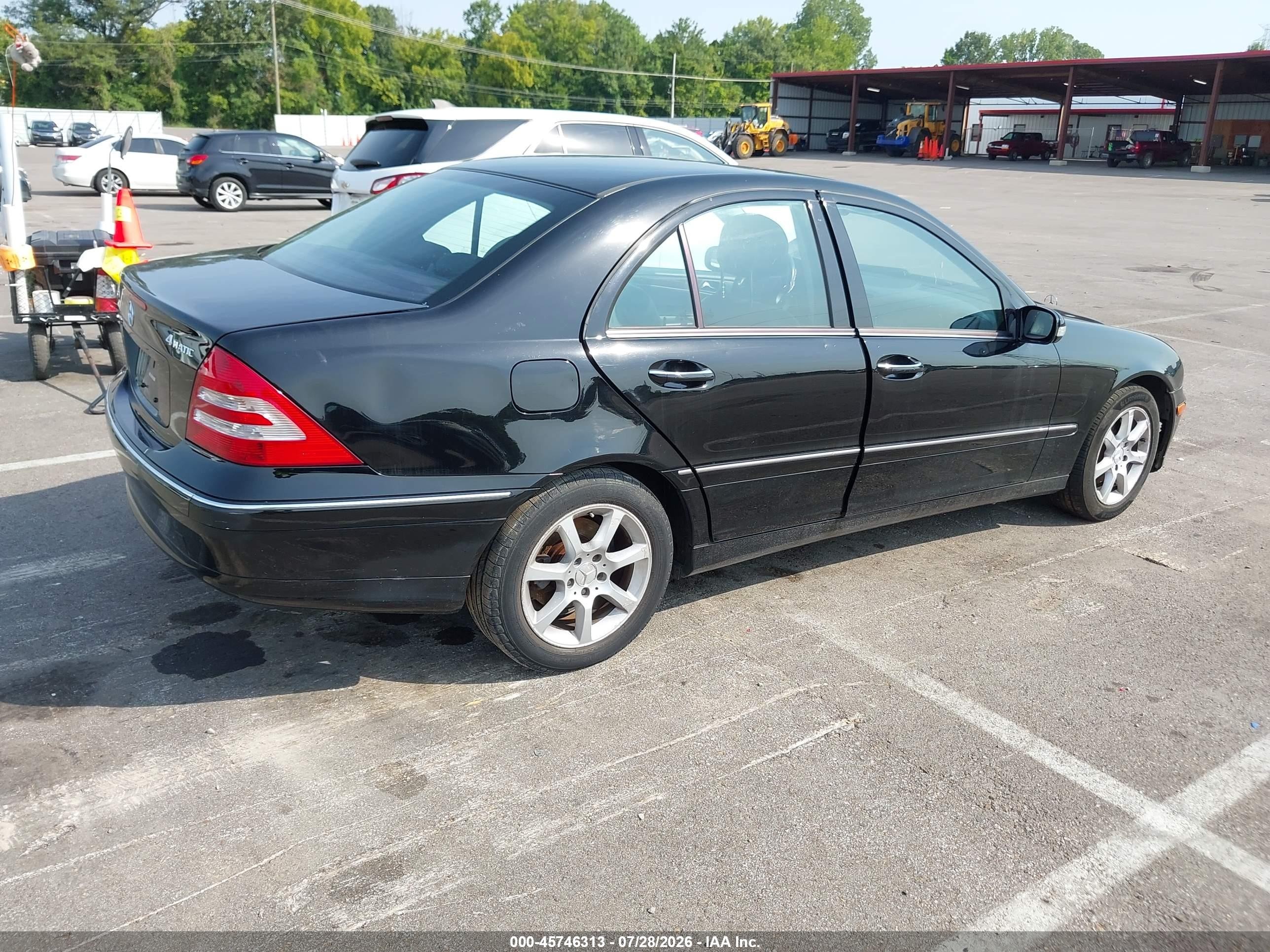 2007 Mercedes-benz C 280 Luxury 4matic Black vin: WDBRF92H17F891676