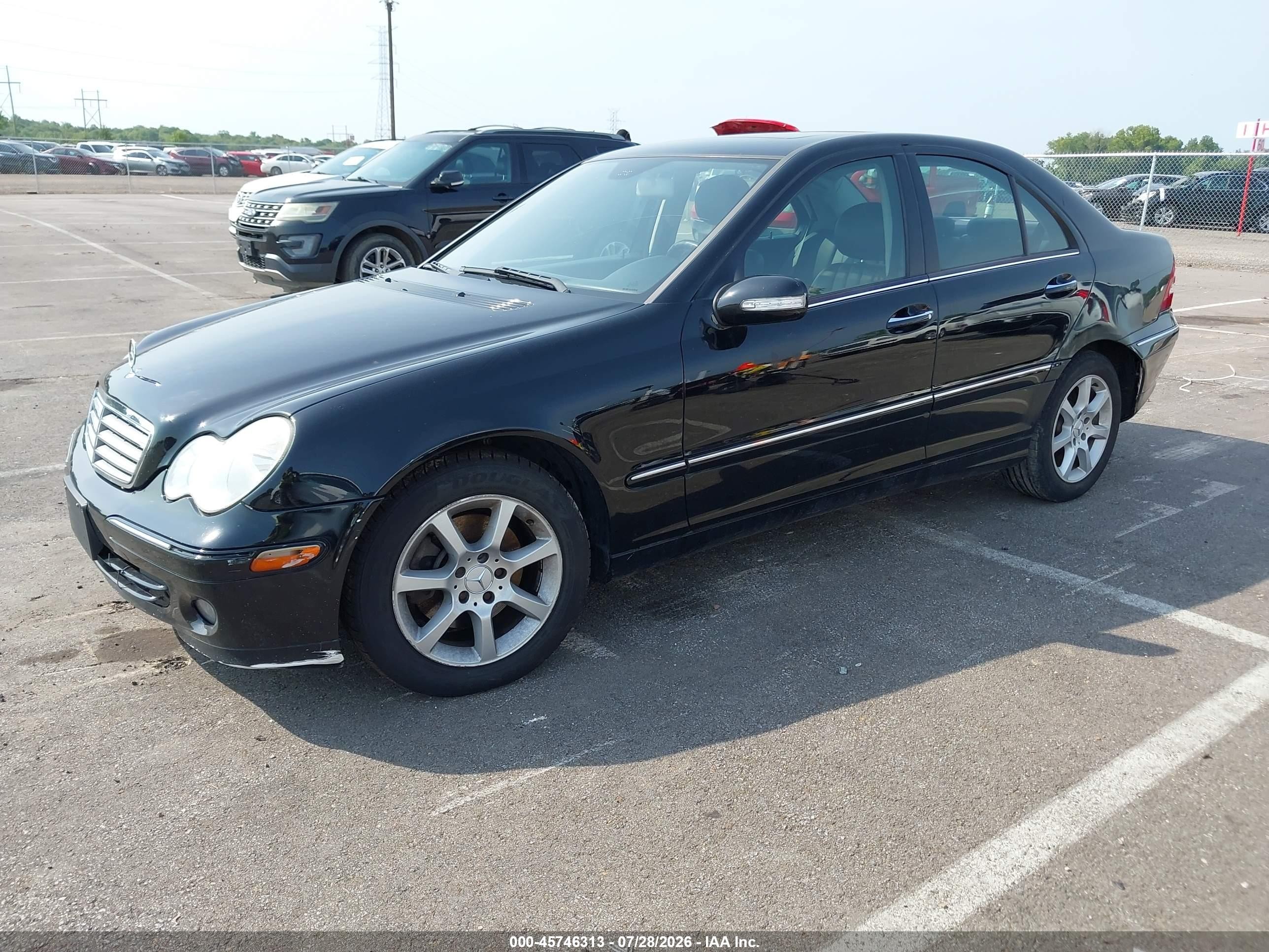 2007 Mercedes-benz C 280 Luxury 4matic Black vin: WDBRF92H17F891676