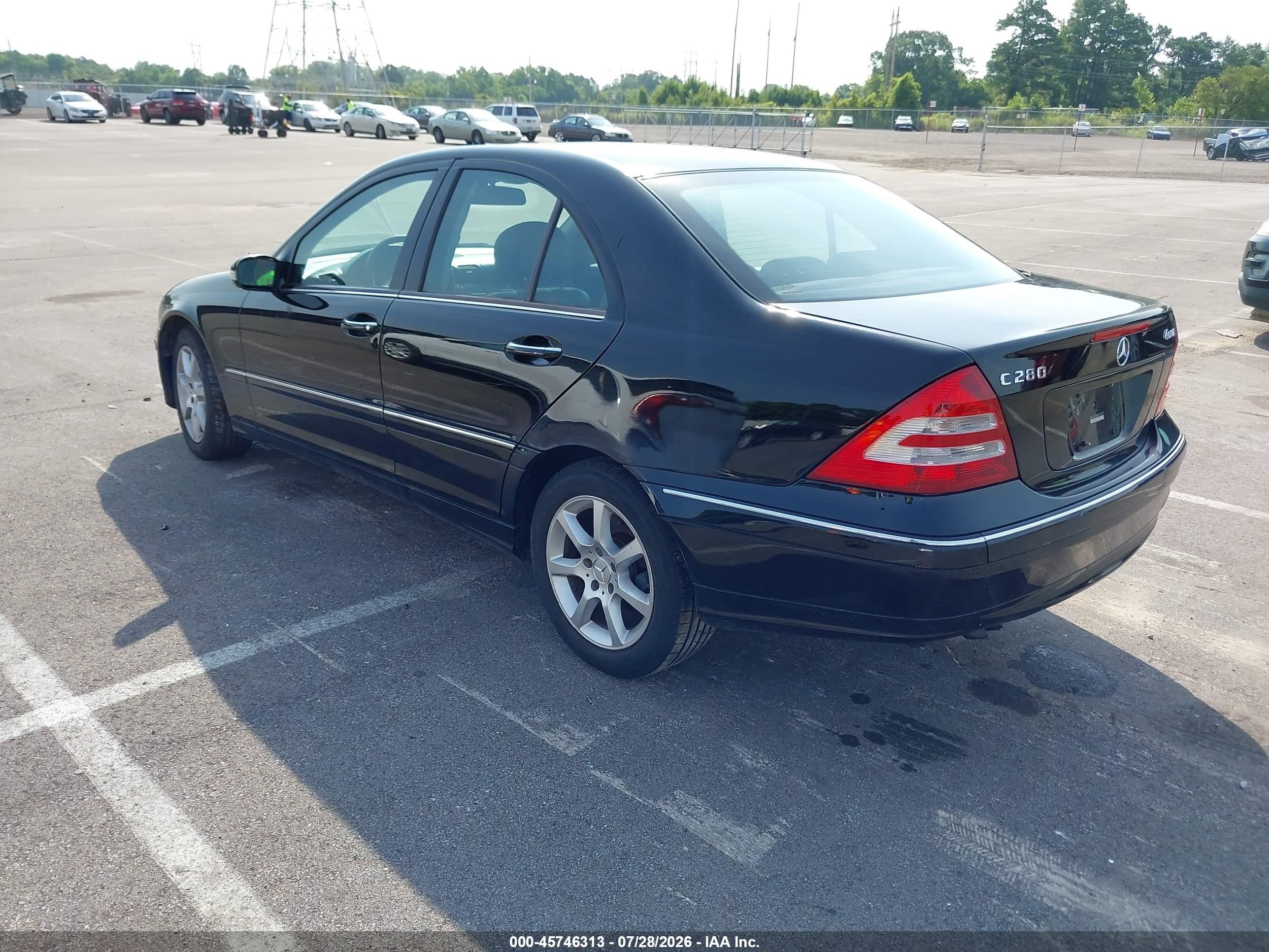 2007 Mercedes-benz C 280 Luxury 4matic Black vin: WDBRF92H17F891676