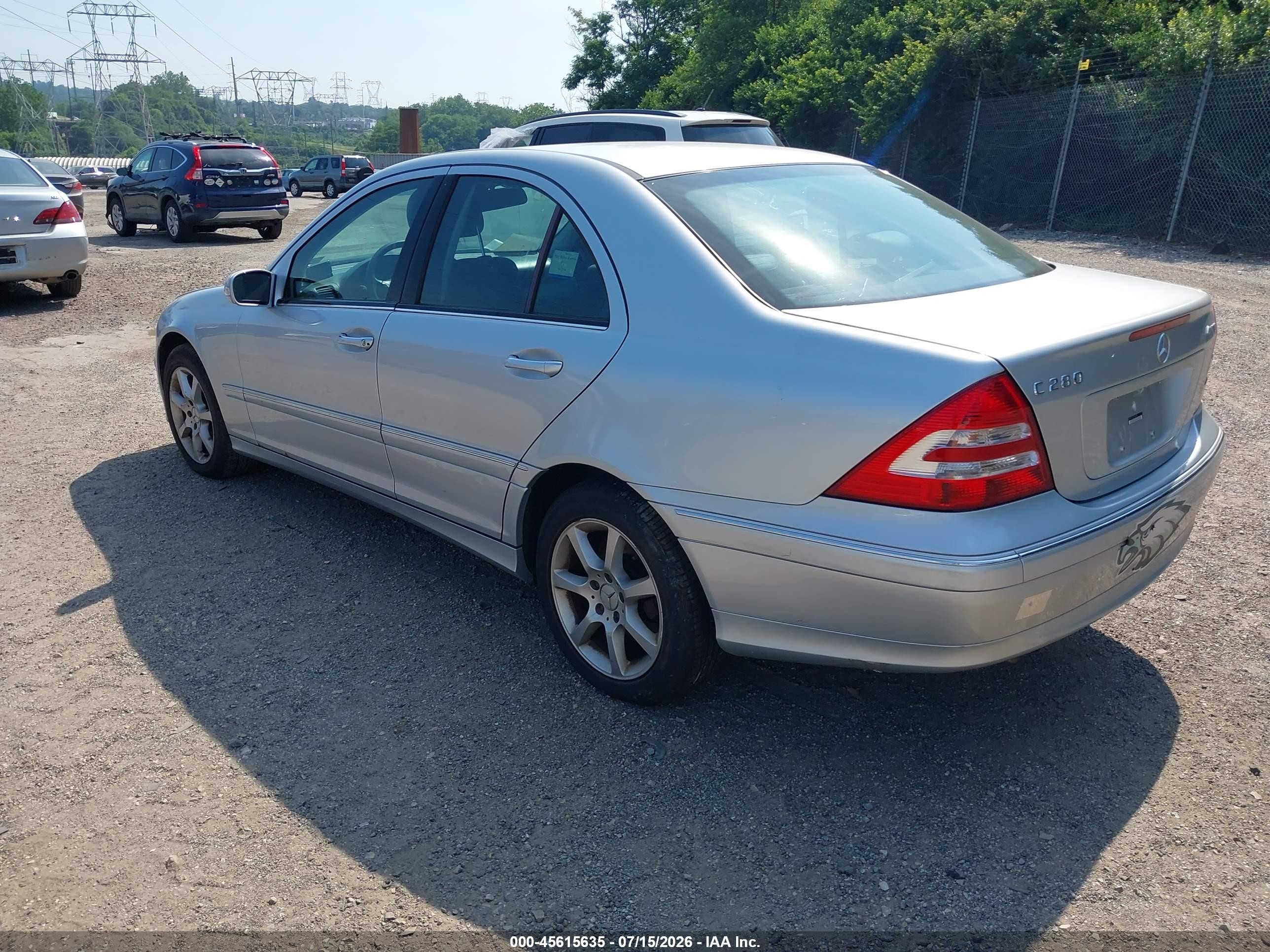 2007 Mercedes-benz C 280 Luxury 4matic Silver vin: WDBRF92H17F896862
