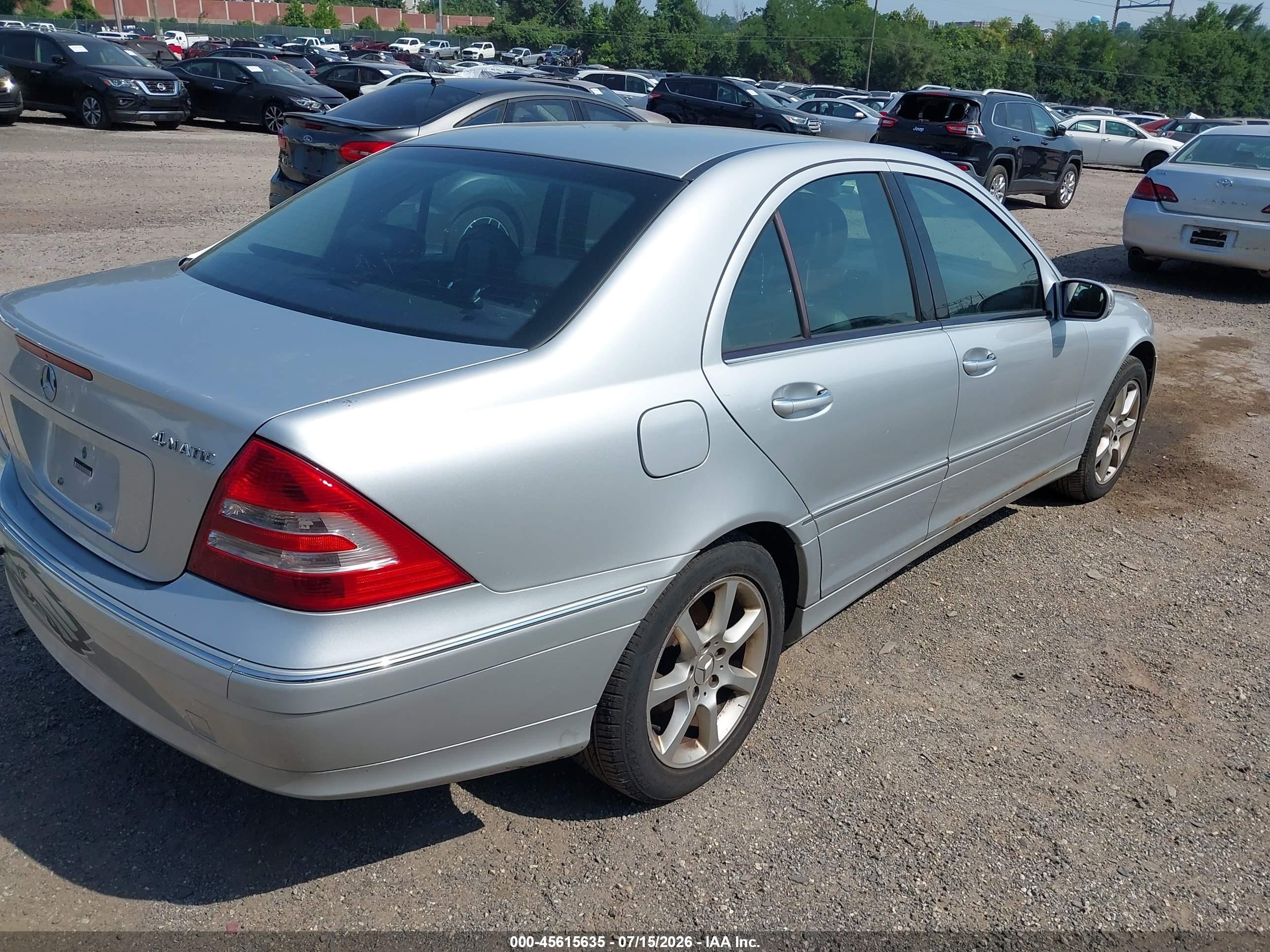 2007 Mercedes-benz C 280 Luxury 4matic Silver vin: WDBRF92H17F896862