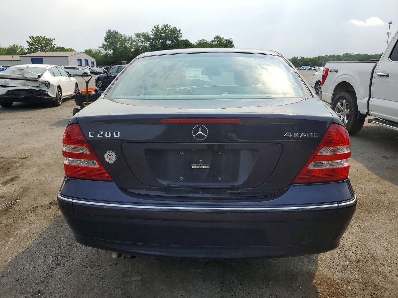 2007 Mercedes-benz C 280 4matic Blue vin: WDBRF92H17F917967