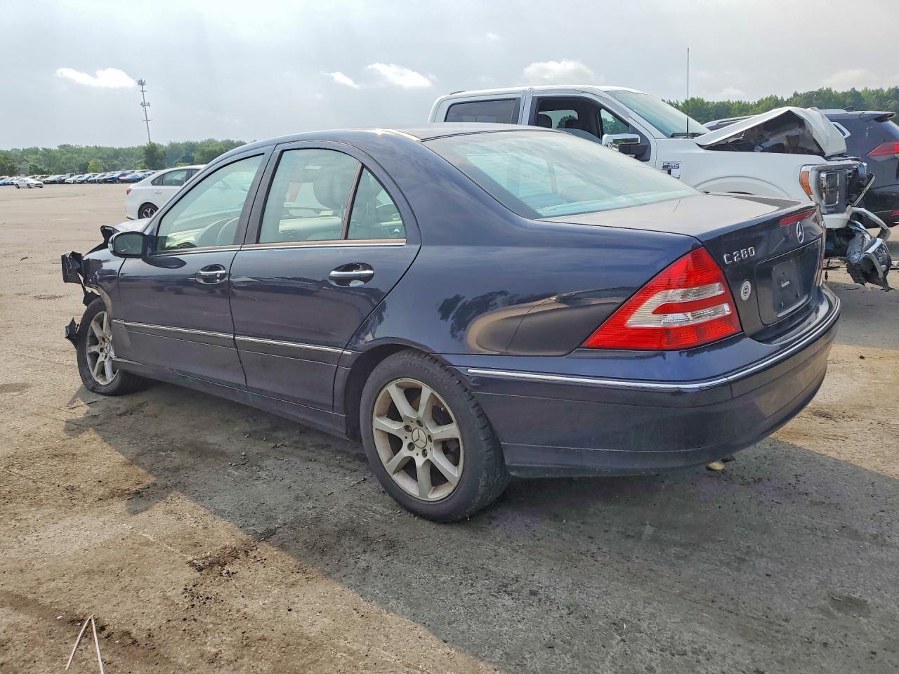 2007 Mercedes-benz C 280 4matic Blue vin: WDBRF92H17F917967
