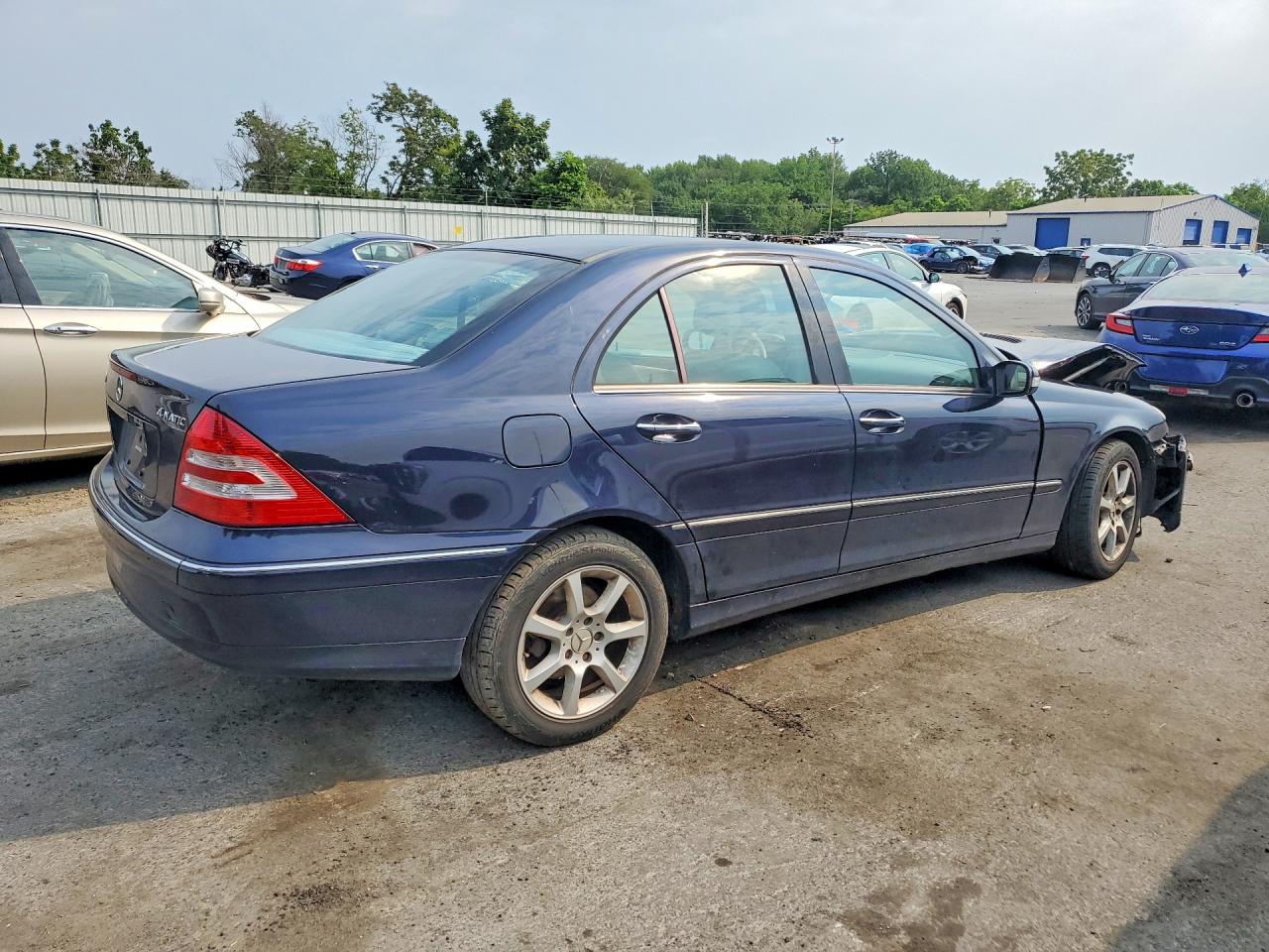 2007 Mercedes-benz C 280 4matic Blue vin: WDBRF92H17F917967