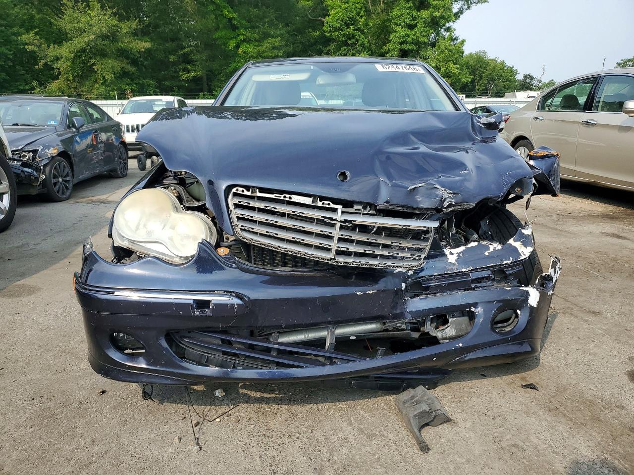 2007 Mercedes-benz C 280 4matic Blue vin: WDBRF92H17F917967
